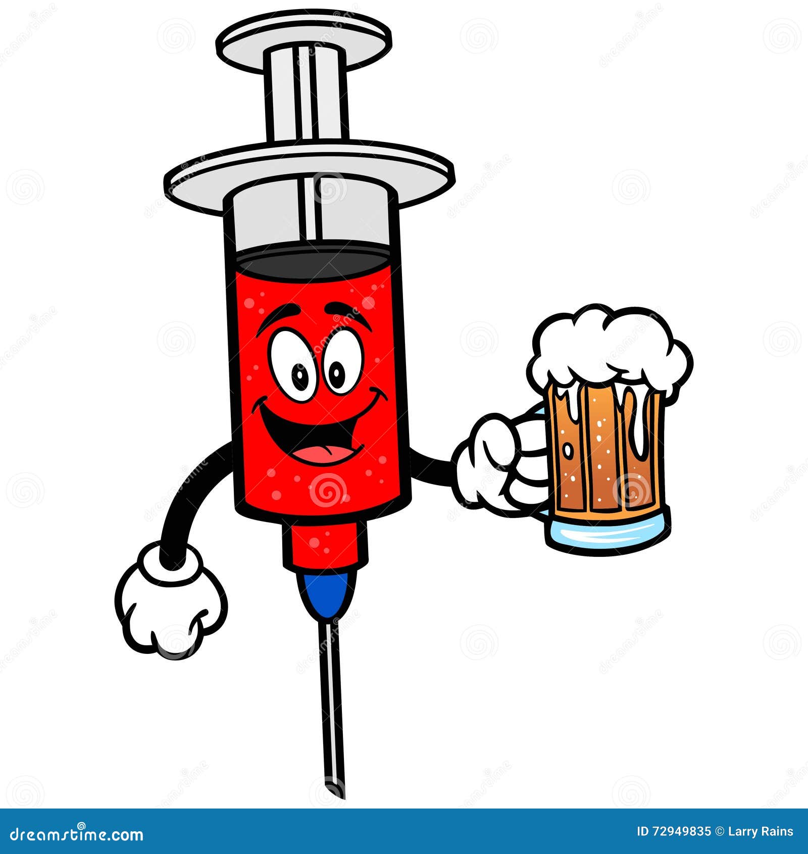 Syringe with a Beer stock vector. Illustration of brew 72949835