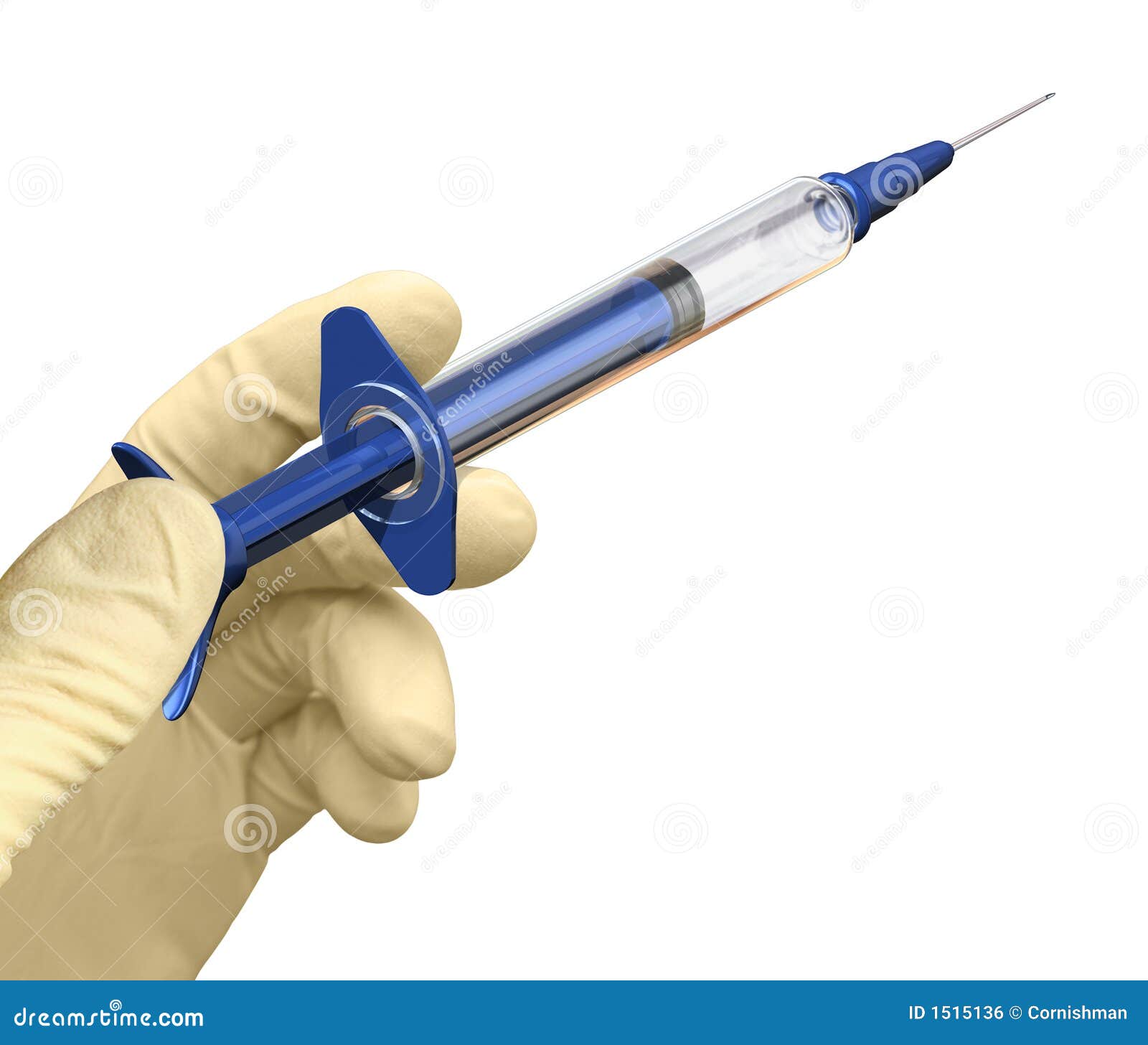 Syringe in Hand stock illustration. Illustration of injection 1515136