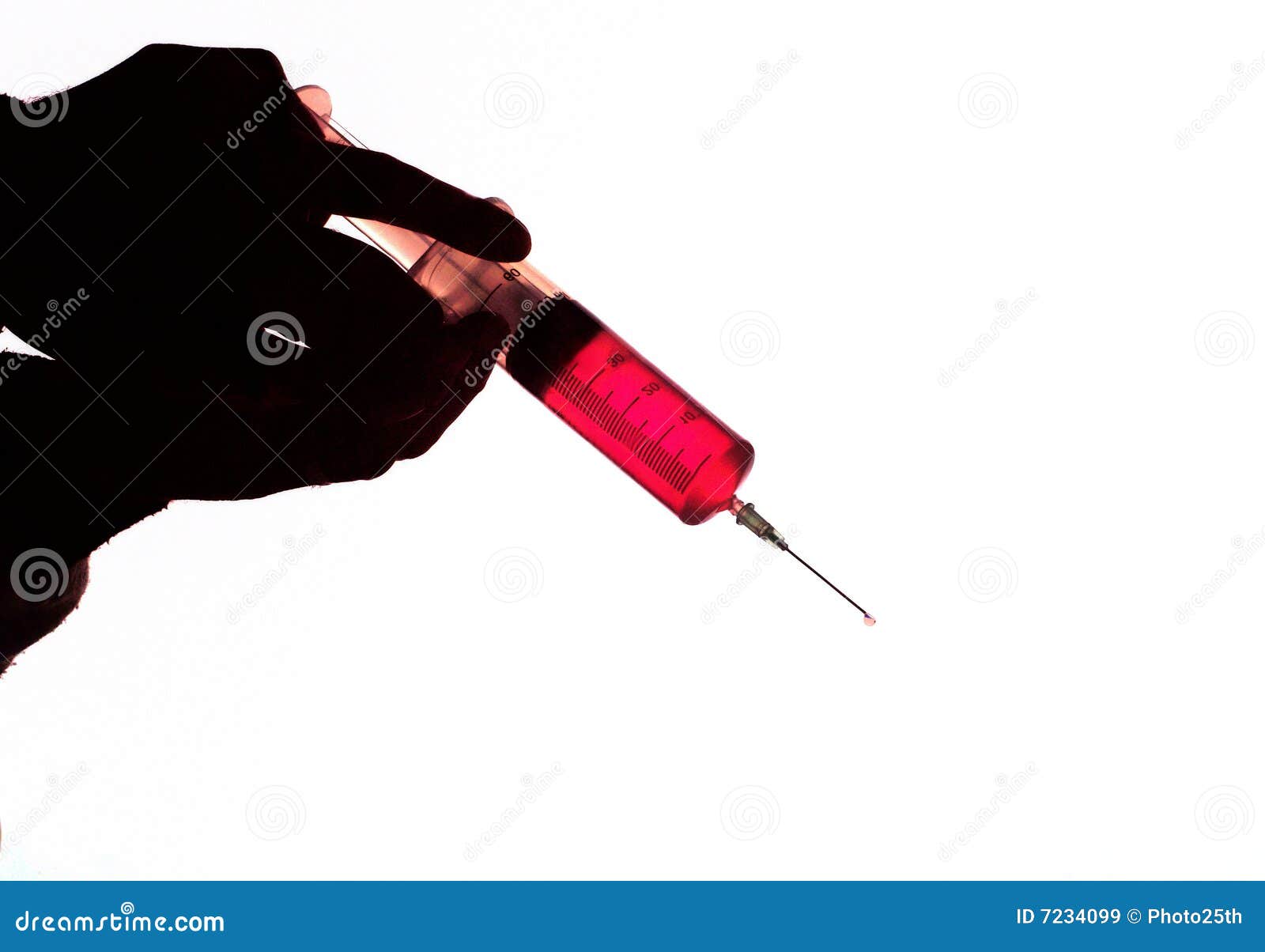 Syringe with hand stock image. Image of negative, hospital 7234099