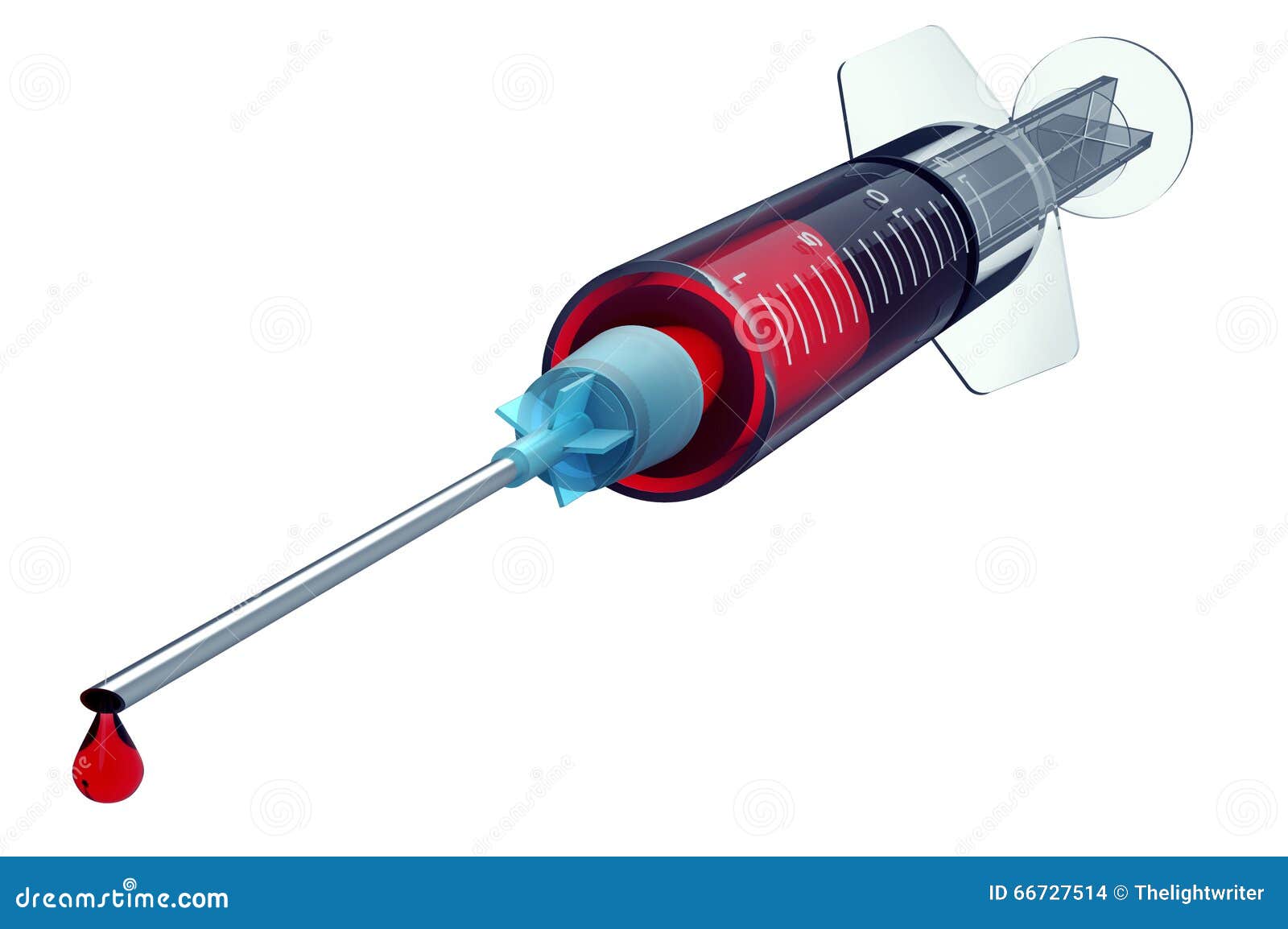 Syringe Hypodermic Needle with Drop Isolated Stock Illustration