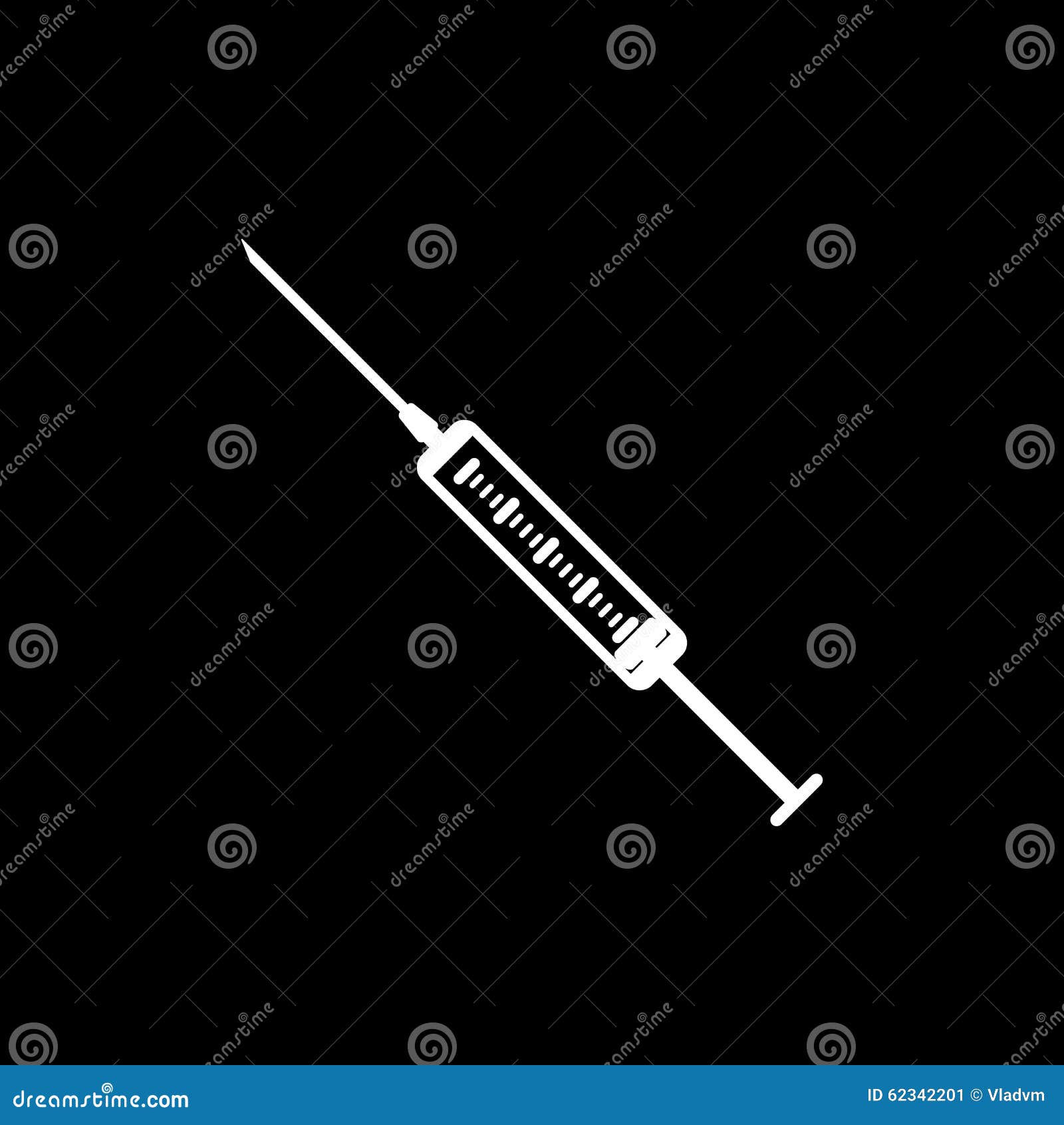 The Syringe Icon. Syringe Symbol Stock Illustration Illustration of