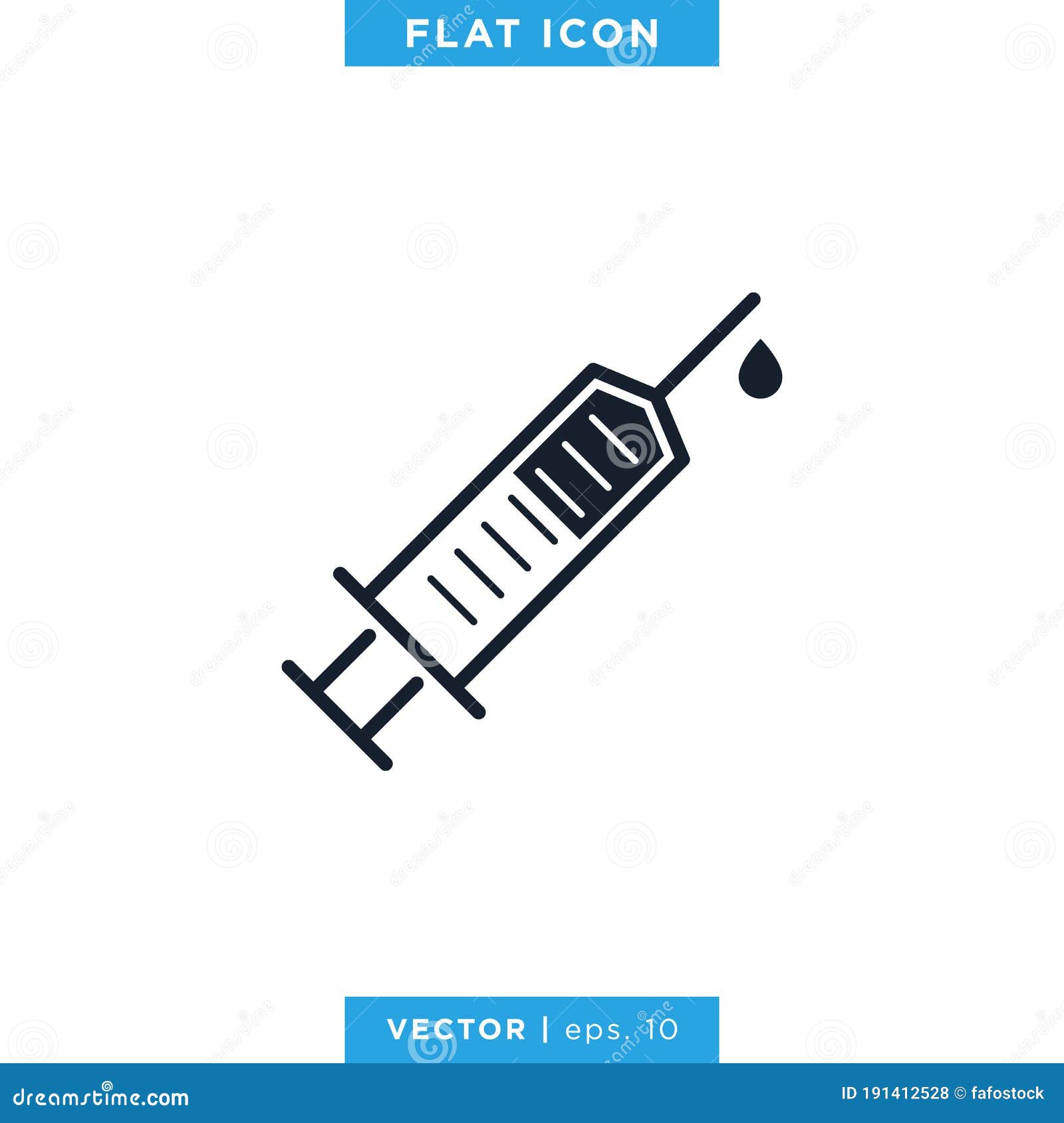 Syringe Icon Vector Logo Design Template Stock Vector Illustration of