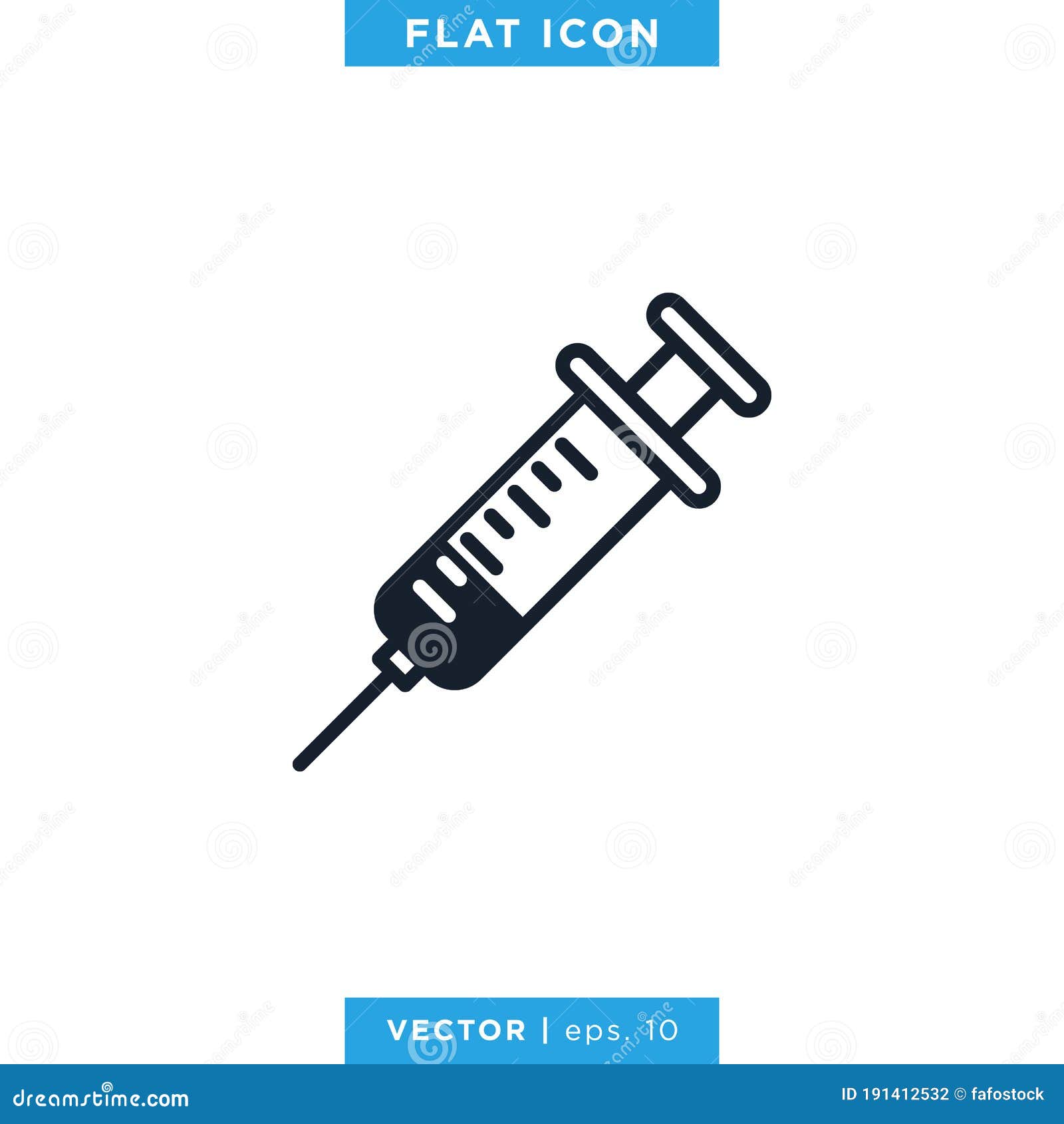 Syringe Icon Vector Logo Design Template Stock Vector Illustration of