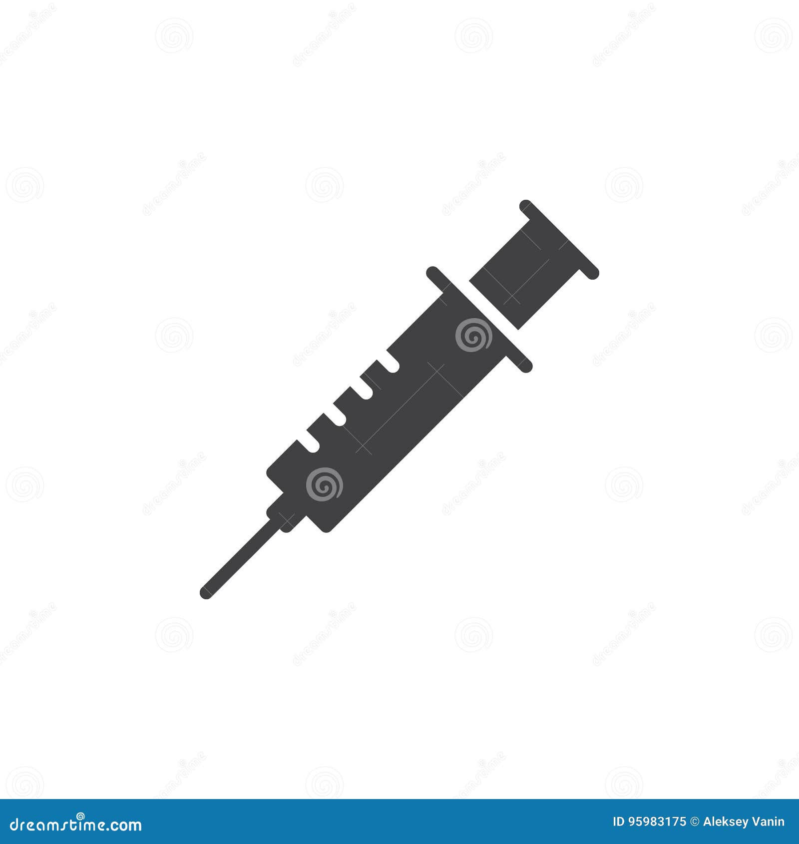 syringe, injection icon , filled flat sign, solid pictogram  on white.