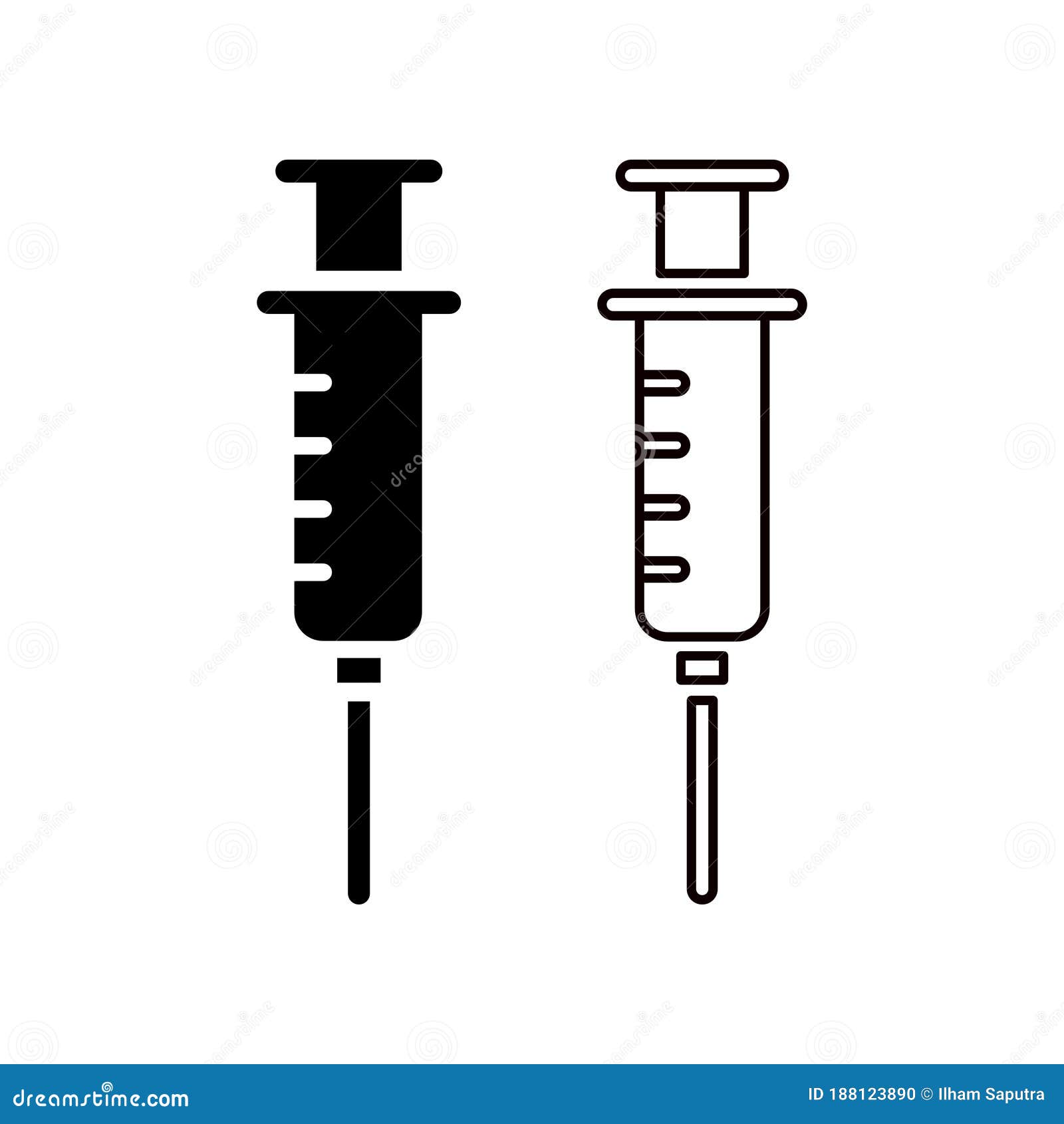 Syringe, Injection Icon Vector. Symbol, Logo Illustration Stock Vector