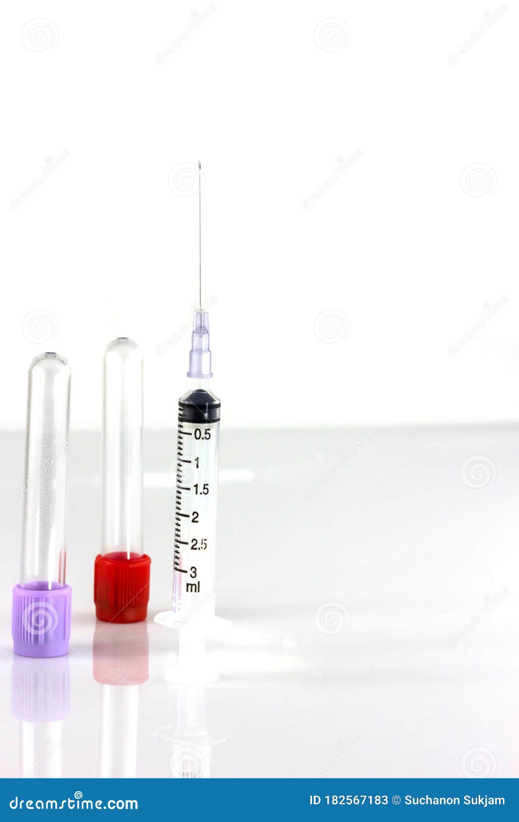 Syringe Tubes and Needles Isolate Stock Image Image of research