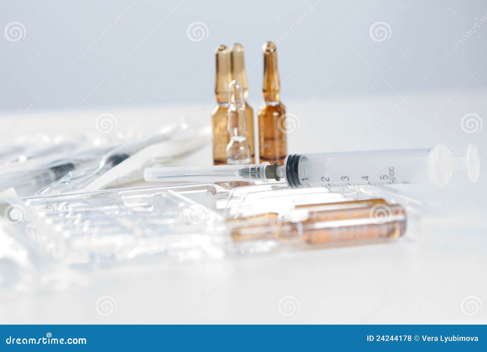 Syringes and ampoules stock photo. Image of liquid, ampoule 24244178