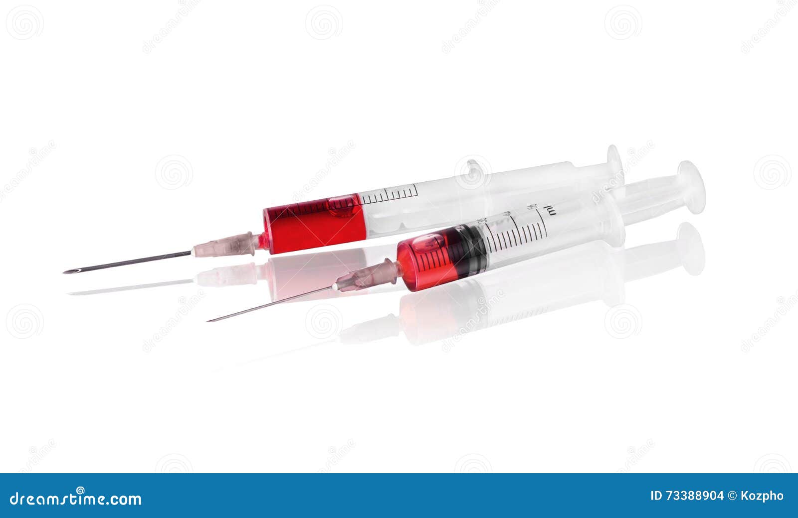 Syringes with Red Medication on White Background Stock Photo Image of needle, vaccination