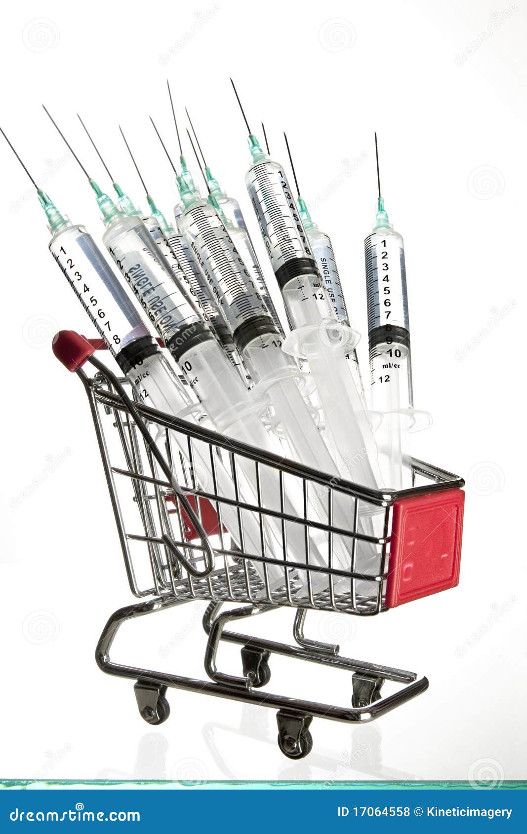 Syringes in a Shopping Cart Stock Photo Image of consumer