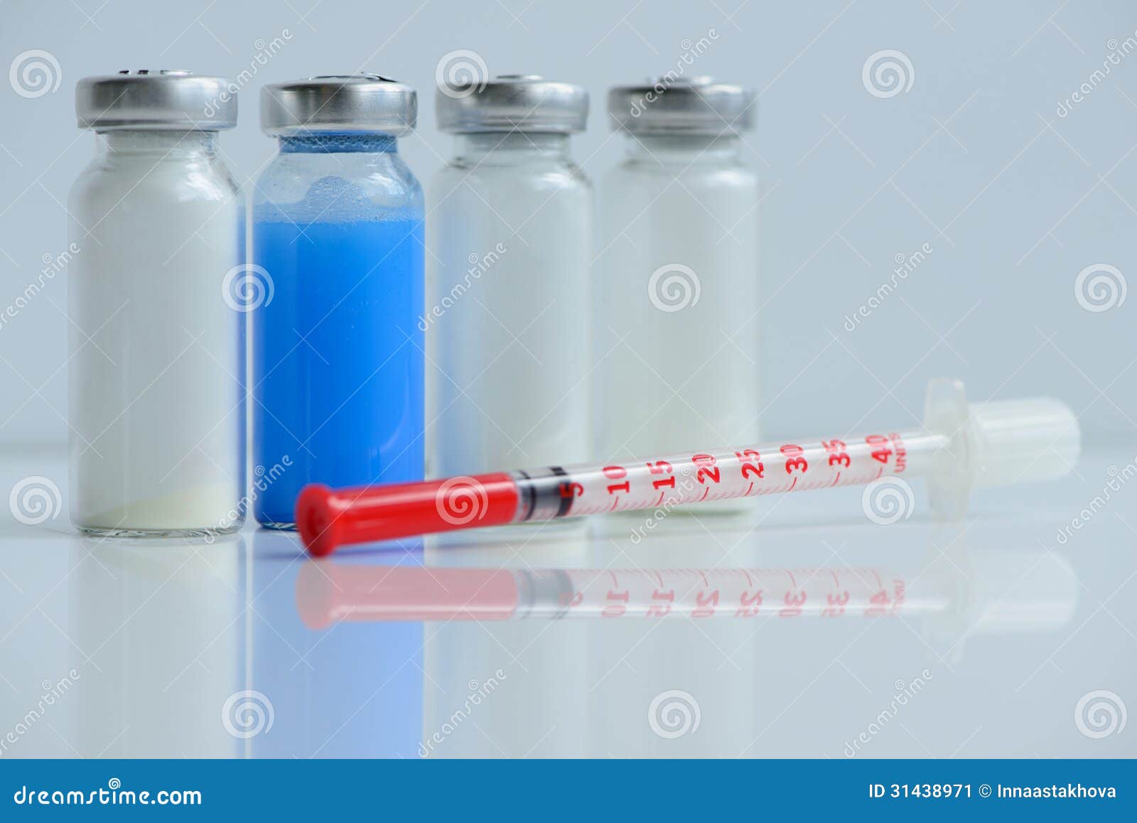 Syringes and Vials for Injection Stock Image Image of needle, cure