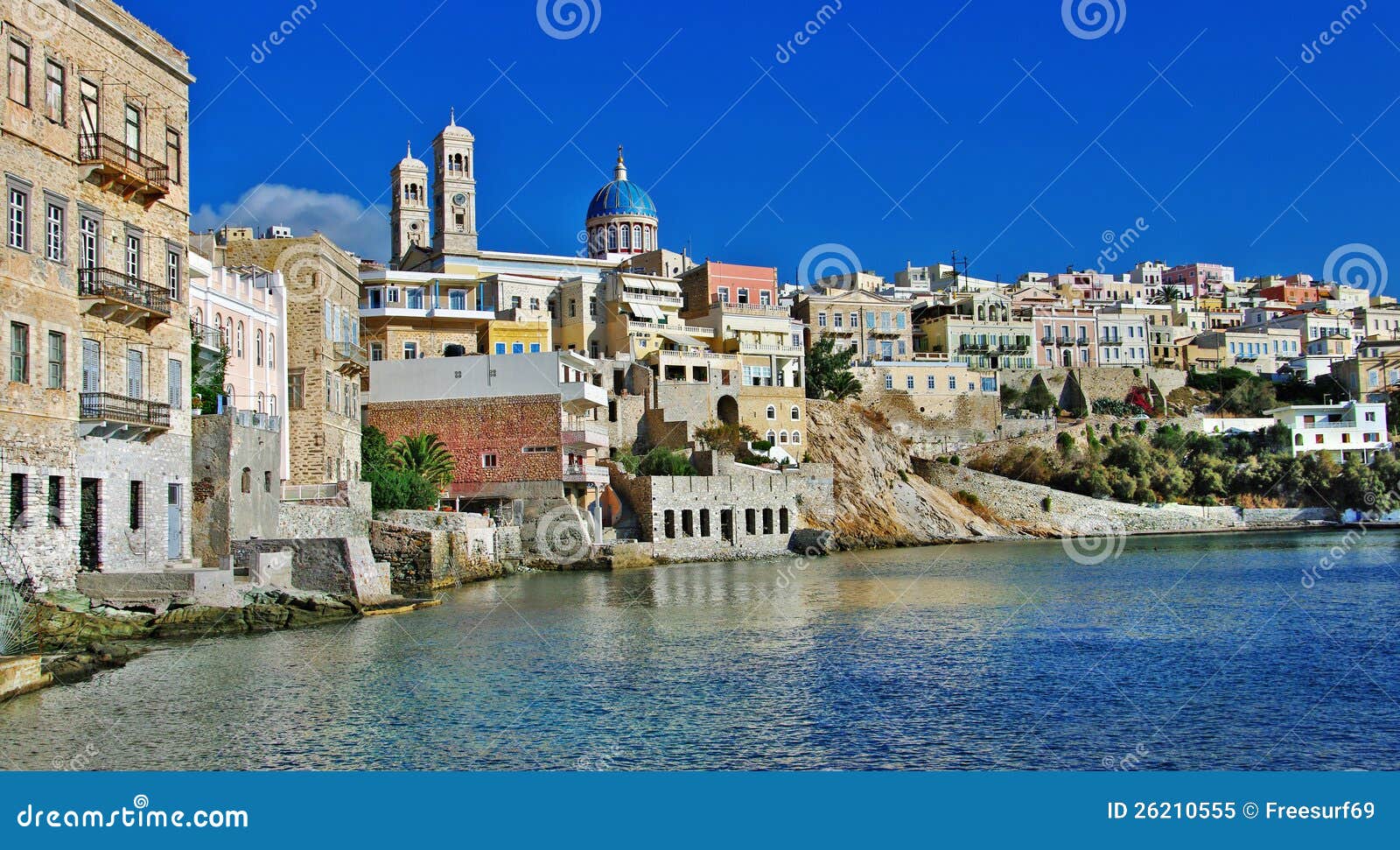 syros, greece, panorama