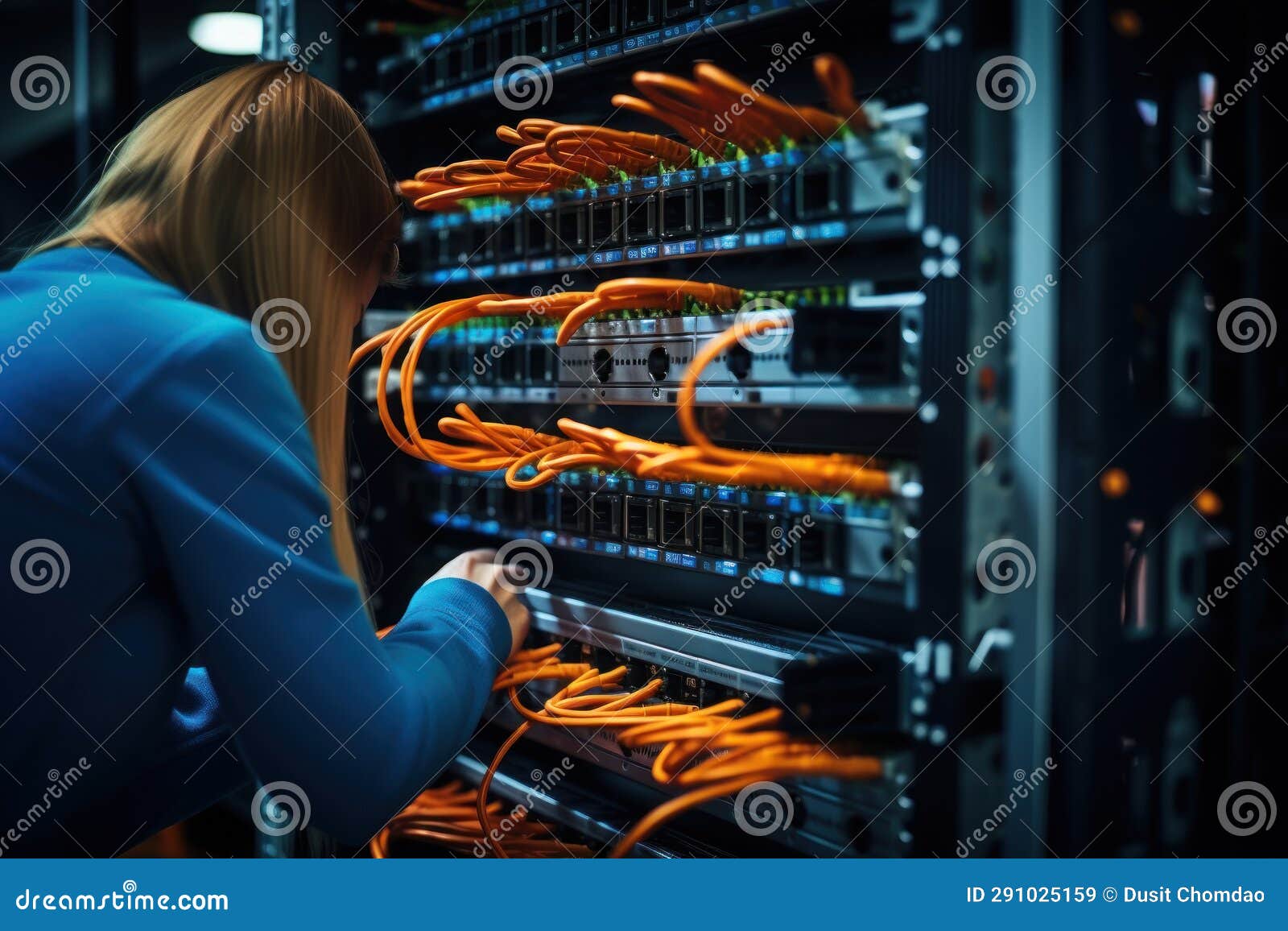 The System Administrator Configures the Wires of the Network Equipment