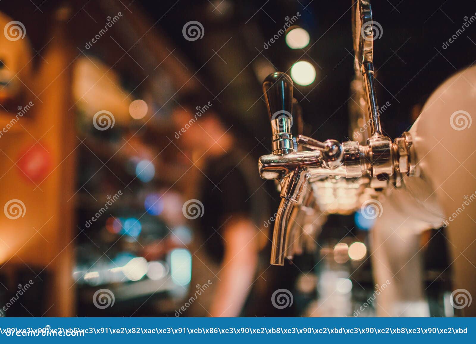 The System of Bottling Beer on the Table of Customers in the Brewery