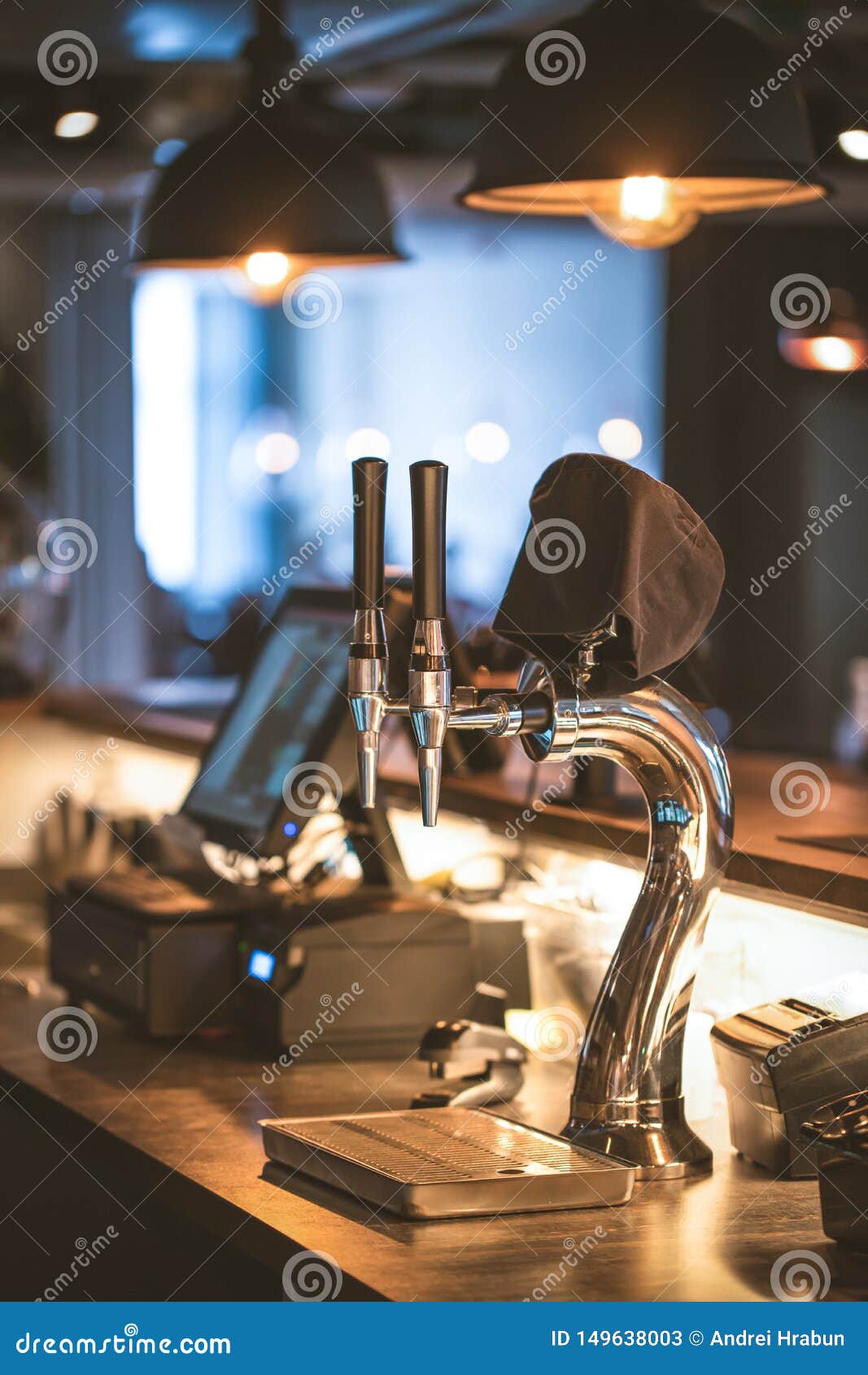 The System of Bottling Beer on the Table of Customers in the Brewery