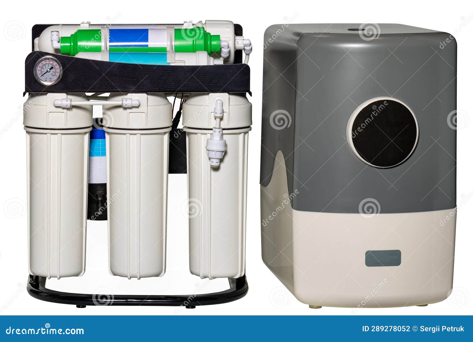 System of Complex Softening and Iron Removal of Water Stock Photo