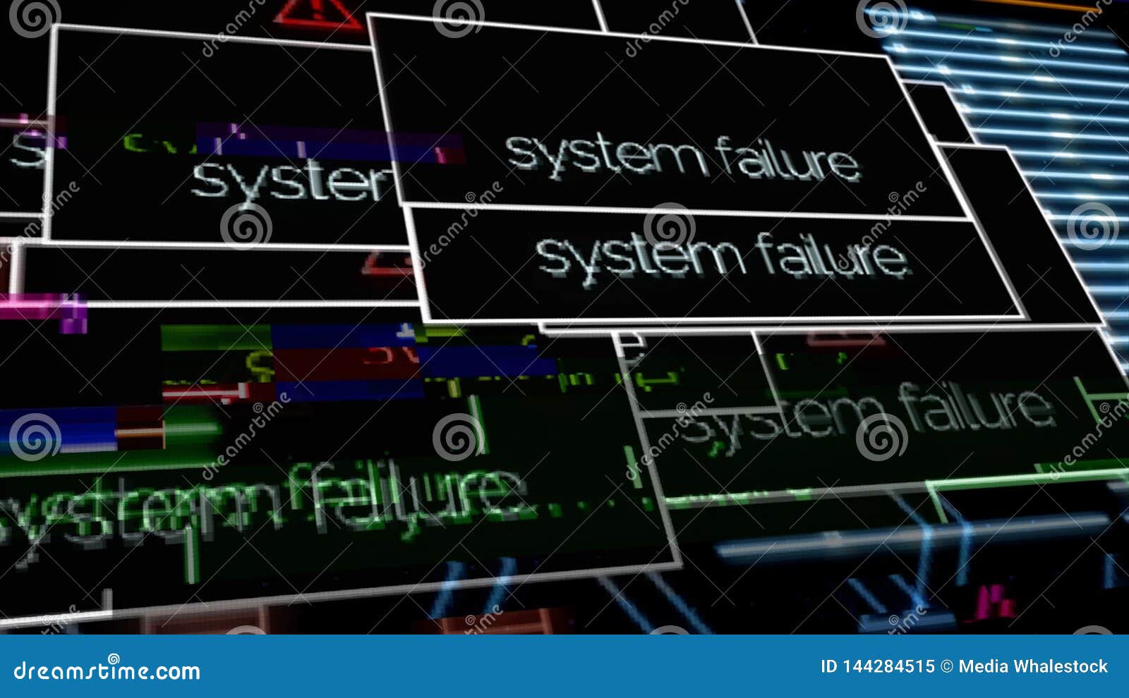 System Failure Pop Ups with on-off Signal, Application Error. Animation.  System Failed Messages All Over the Computer Stock Illustration -  Illustration of fail, danger: 144284515