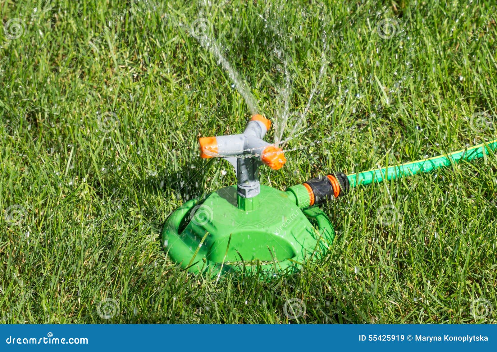 System lawn irrigation stock image. Image of gardener 55425919