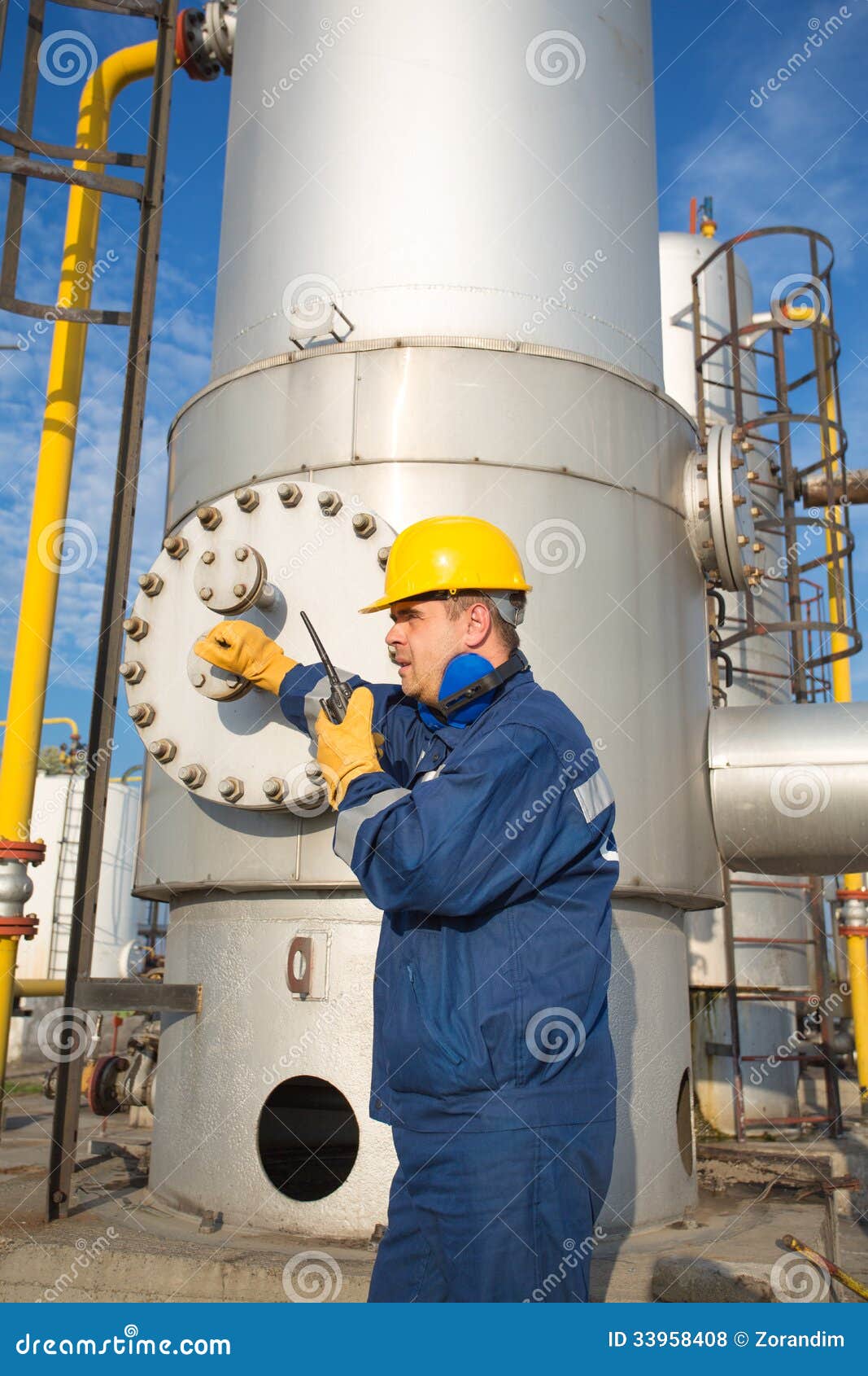System Operator in Oil and Gas Production Stock Photo Image of