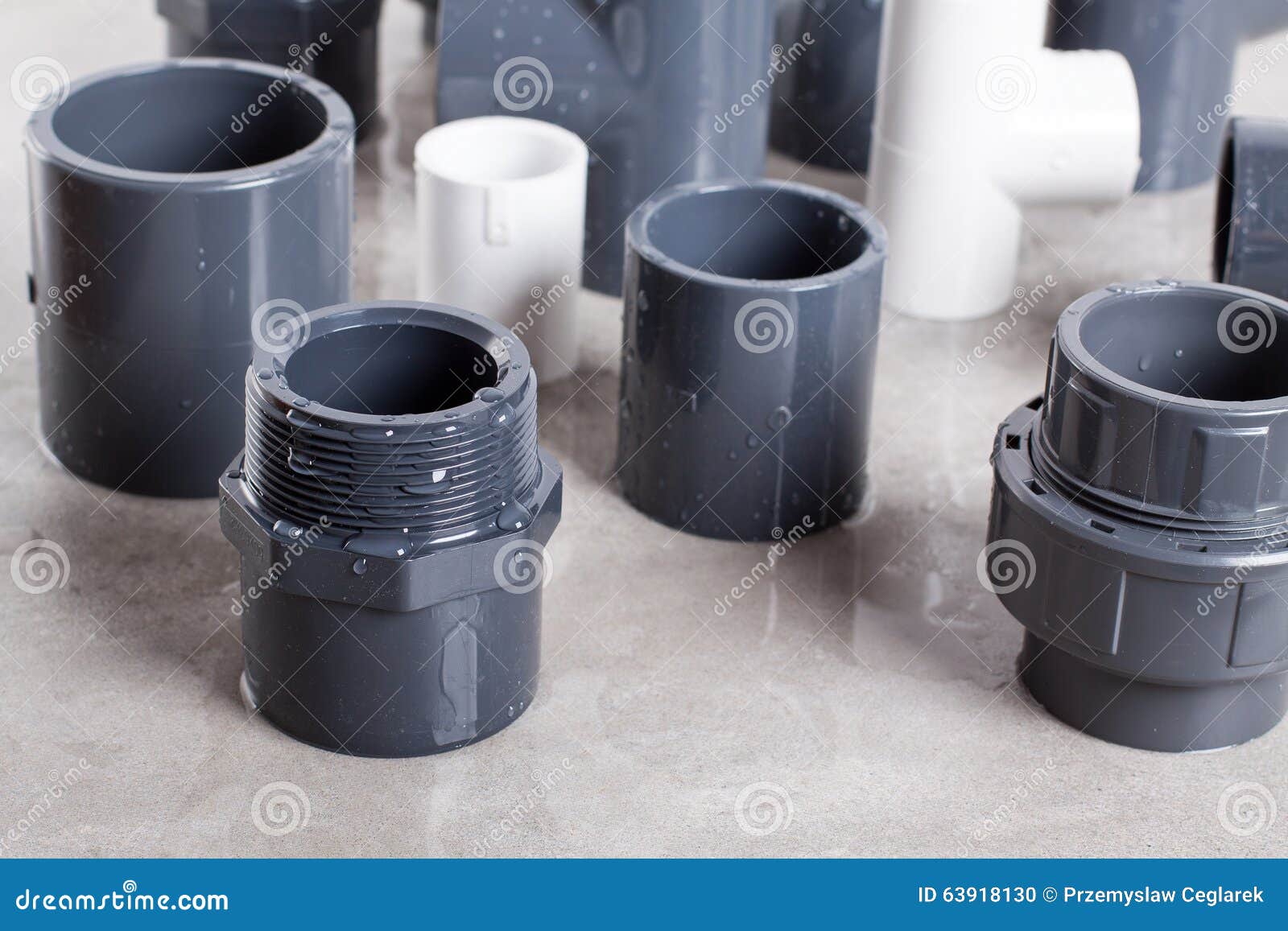 System PVCU fittings stock photo. Image of cement, elbow 63918130