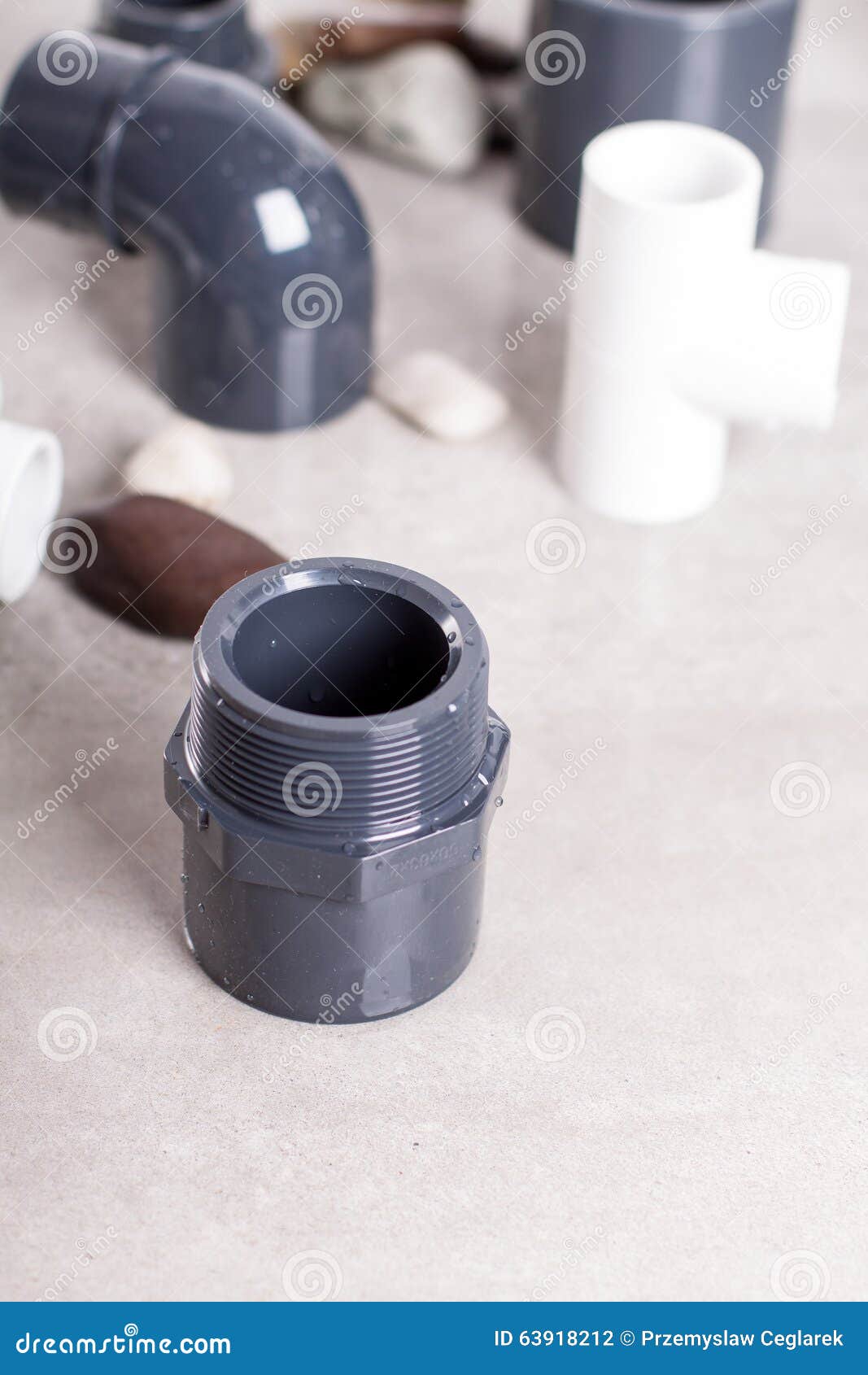 System PVCU fittings stock photo. Image of pipe, coupler 63918212