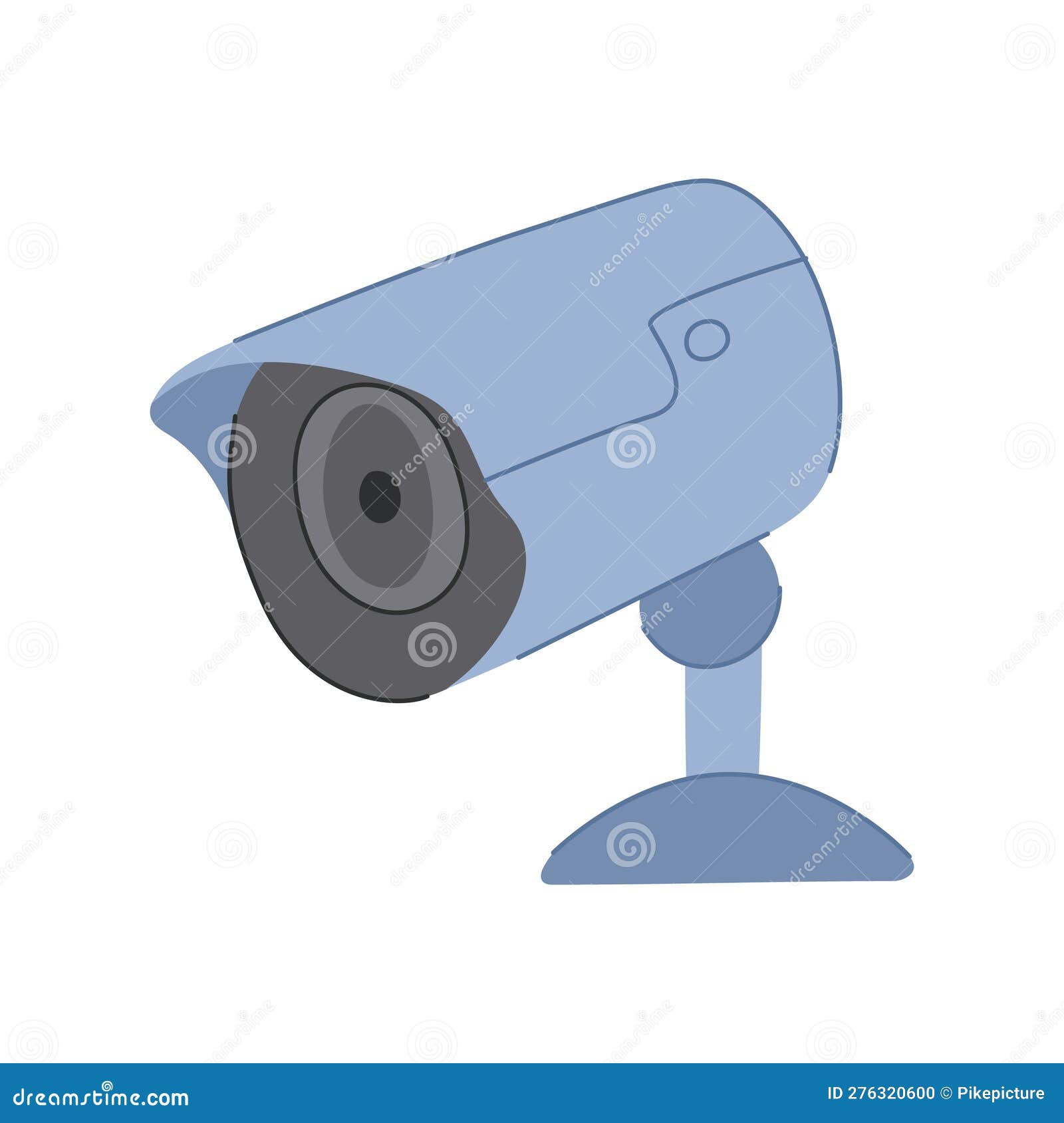 System Security Camera Cartoon Vector Illustration Stock Illustration