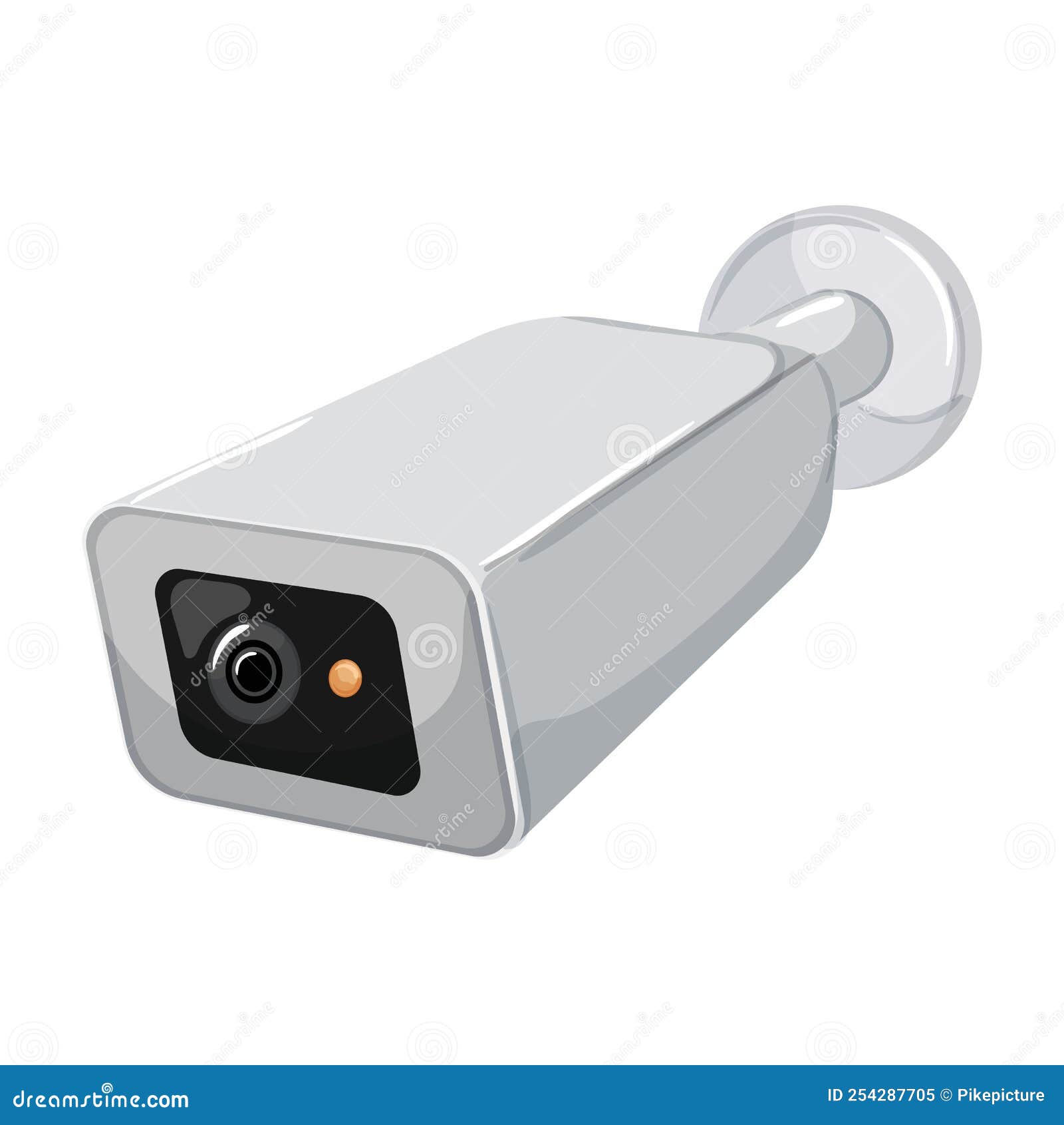 System Security Camera Cctv Cartoon Vector Illustration Stock Vector