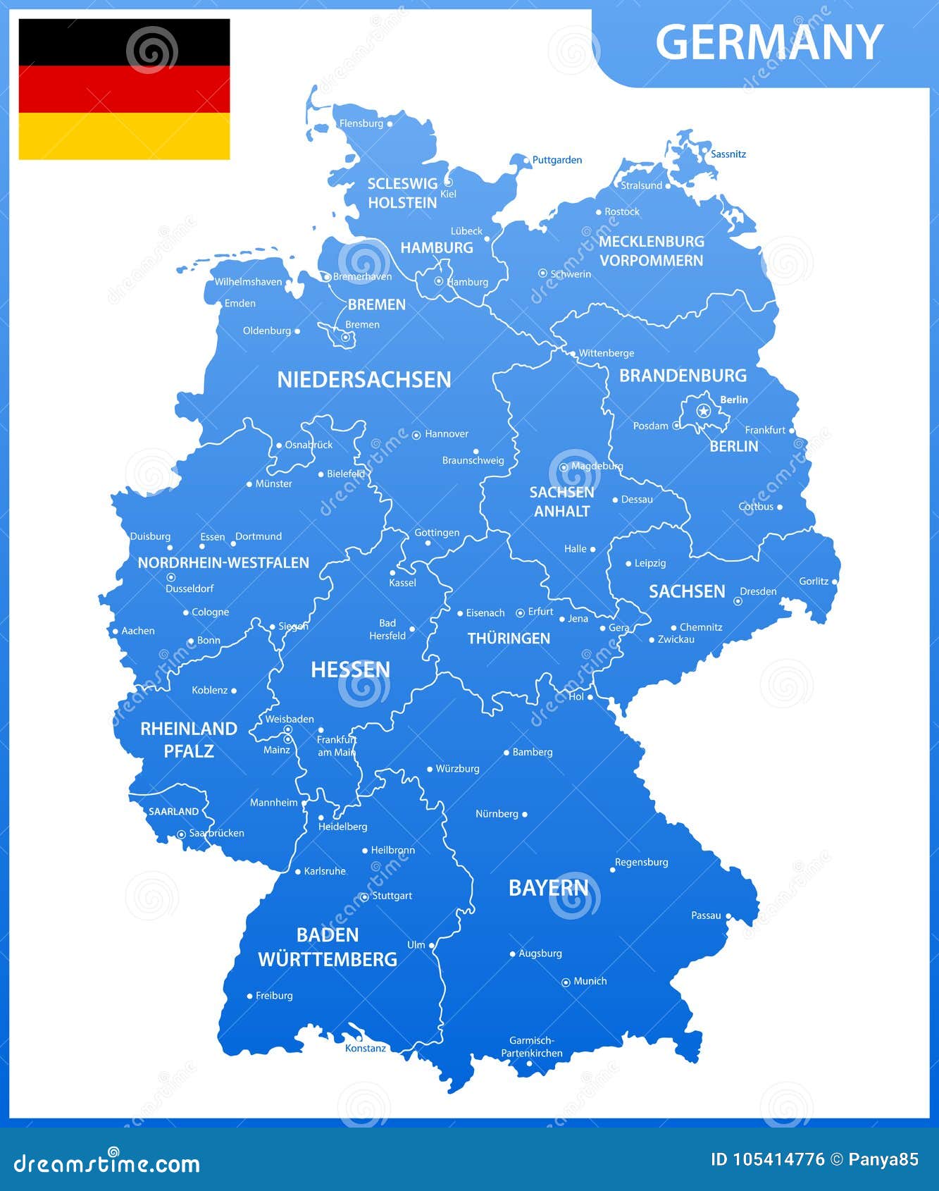 Niemcy bawaria mapa Mapa Niemiec