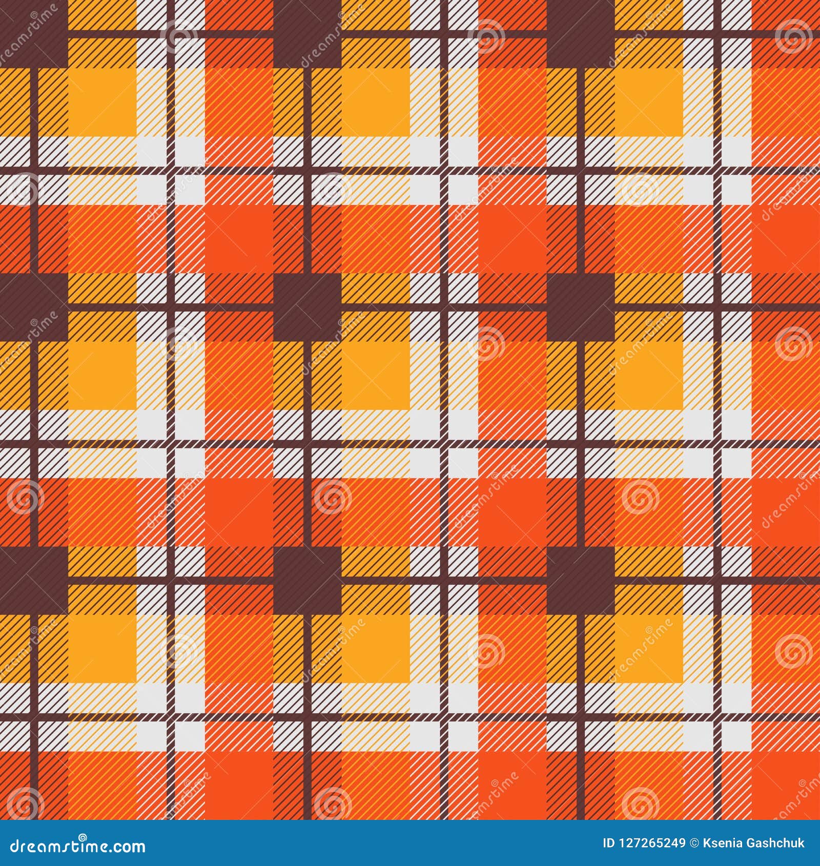 Szkocka krata wektorowy bezszwowy wzór. Tartan w ciepłych jesień kolorach wektor bezszwowy wzoru Wygodna koc, szkockiej kraty tkanina, flanelowi koszulowi wzory, w kratkę tablecloth, tło ilustracja
