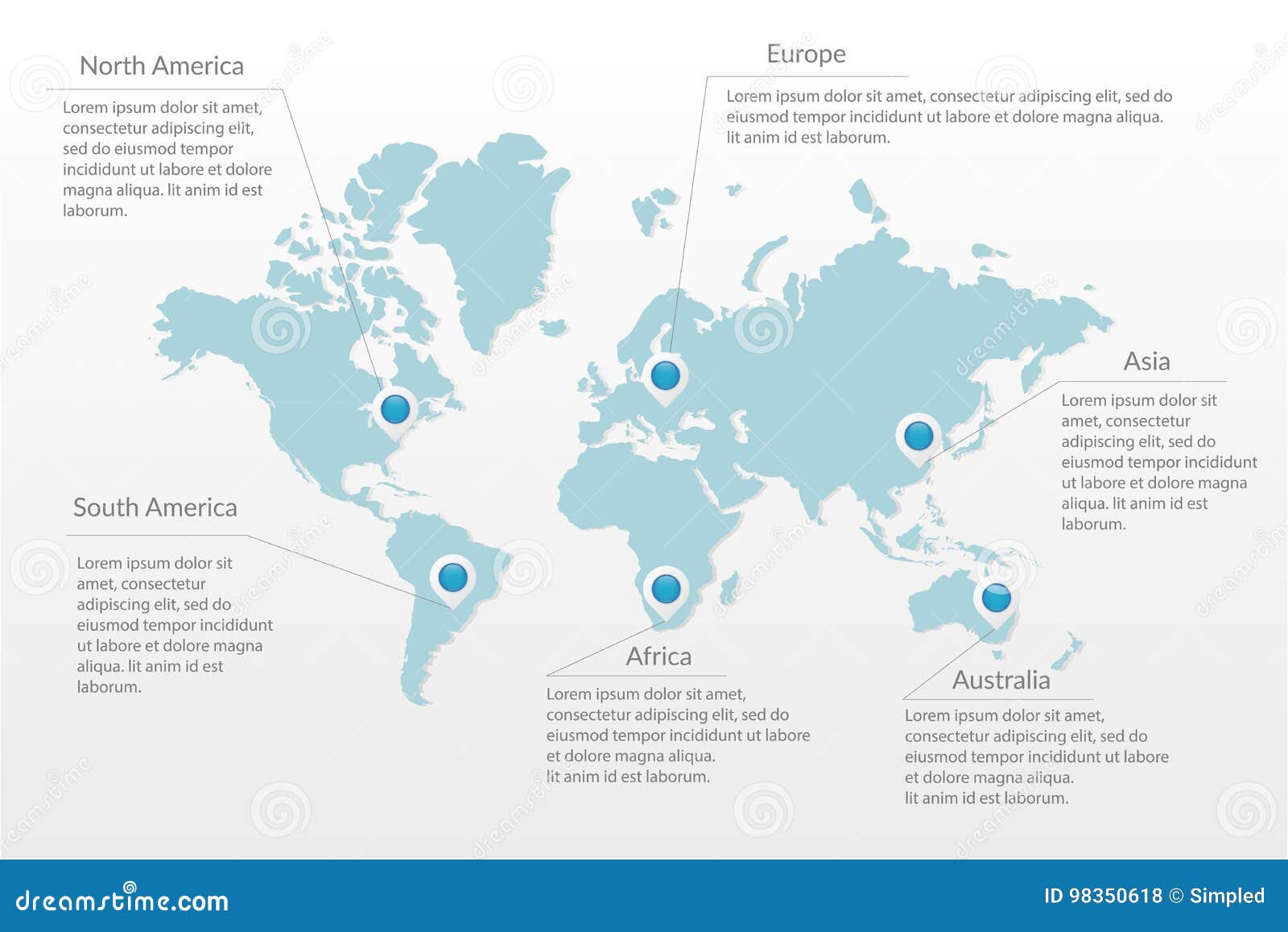 Símbolo Infographic Del Mapa Del Mundo Del Vector Indicadores Del Mapa