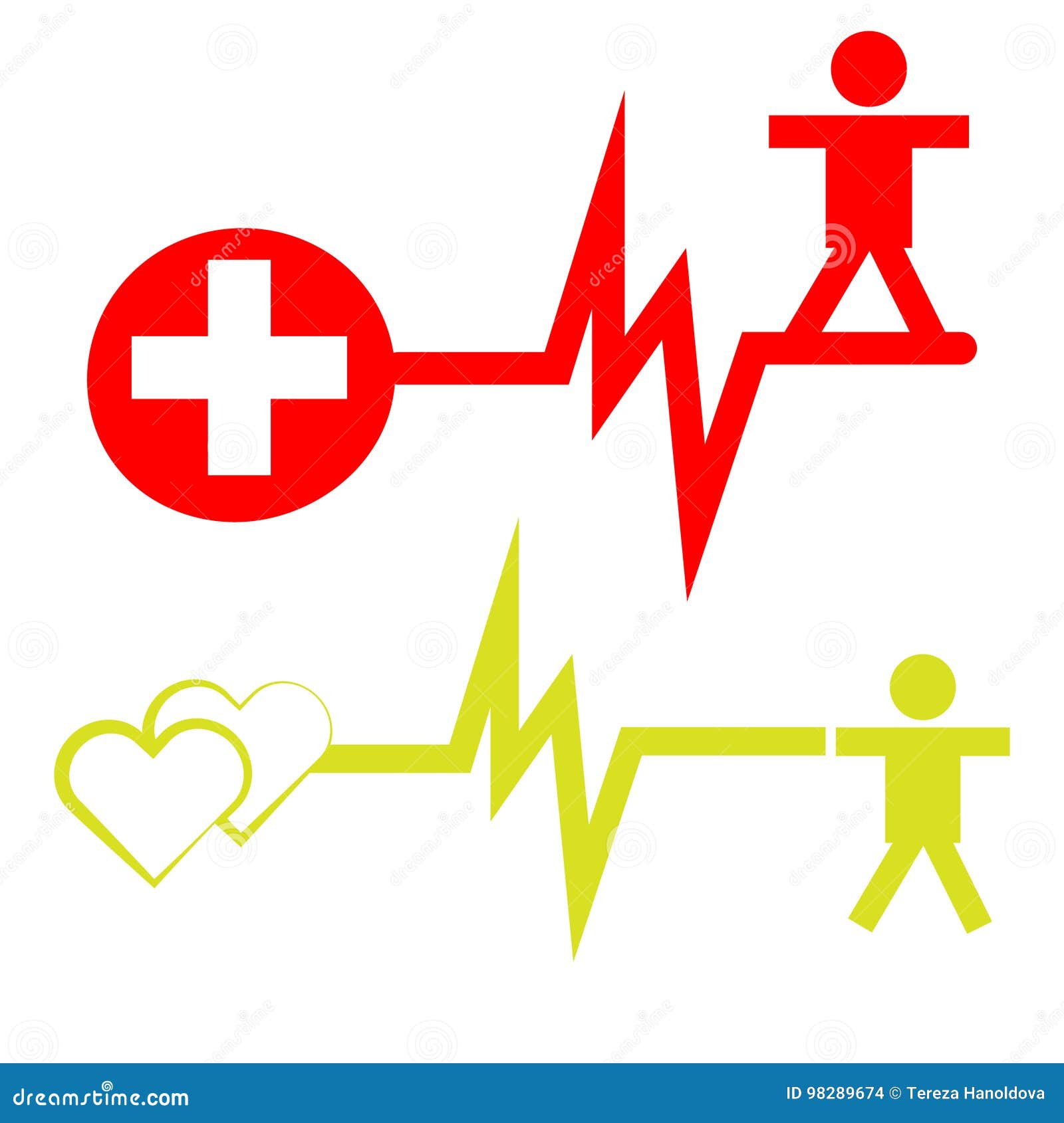 Símbolos Da Saúde Isolados No Fundo