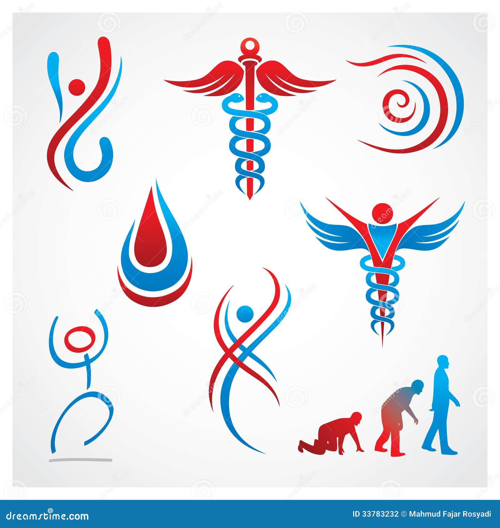 Símbolos médicos da saúde ilustração do
