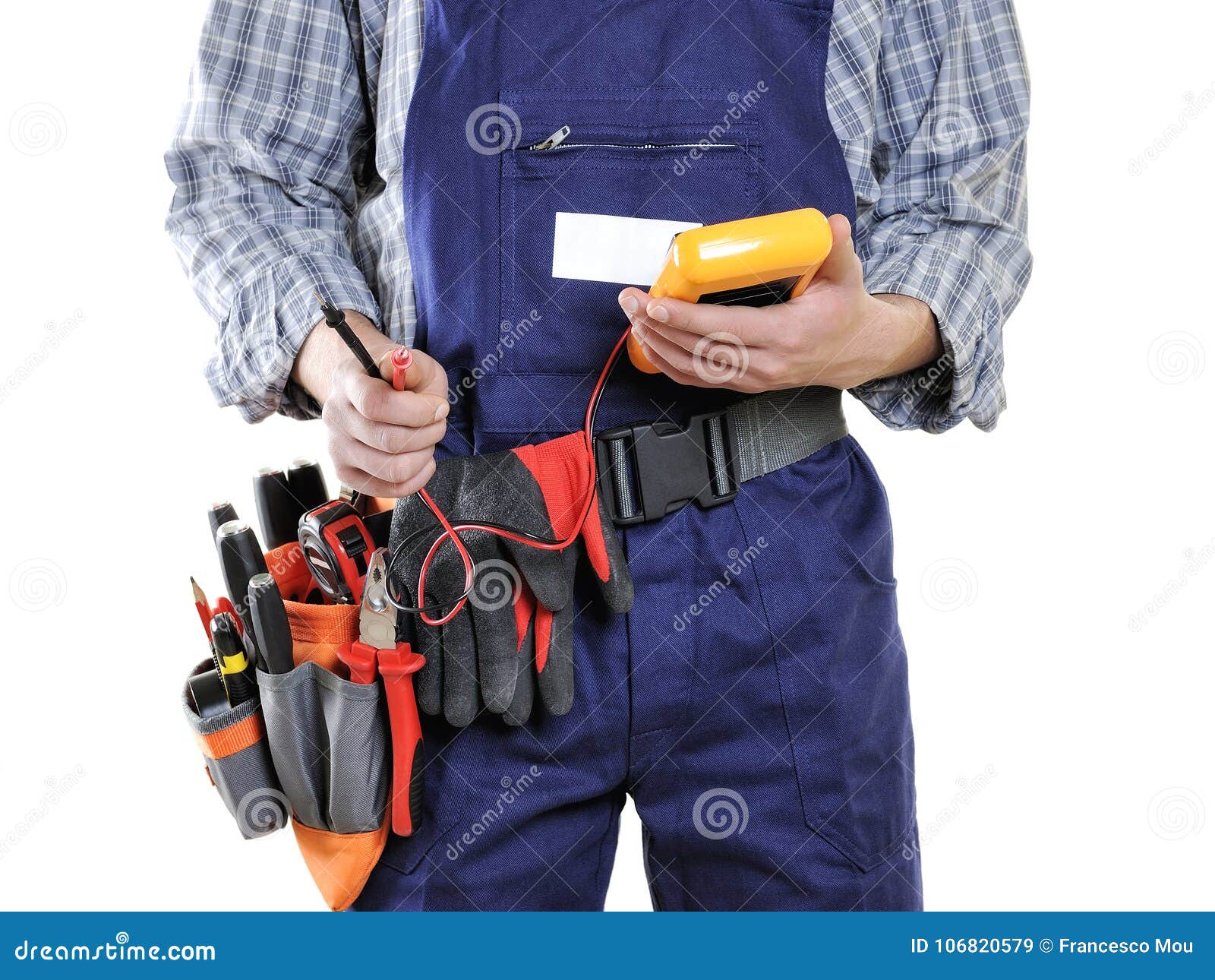 Técnico Joven Del Electricista En Y Las Herramientas Del Trabajo Aisladas Imagen de archivo - Imagen hombre, 106820579