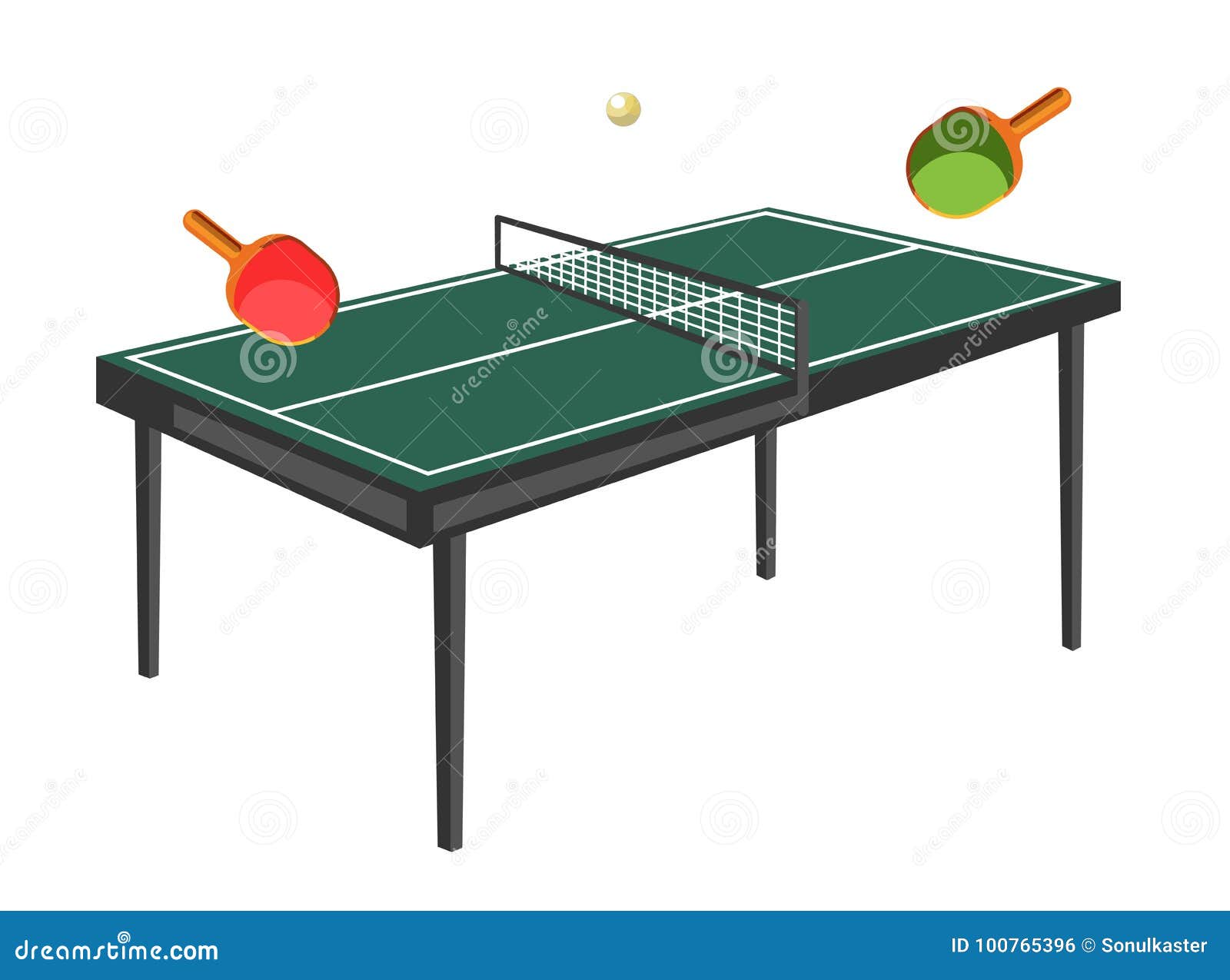 Ilustração de tênis de mesa ping pong isolado