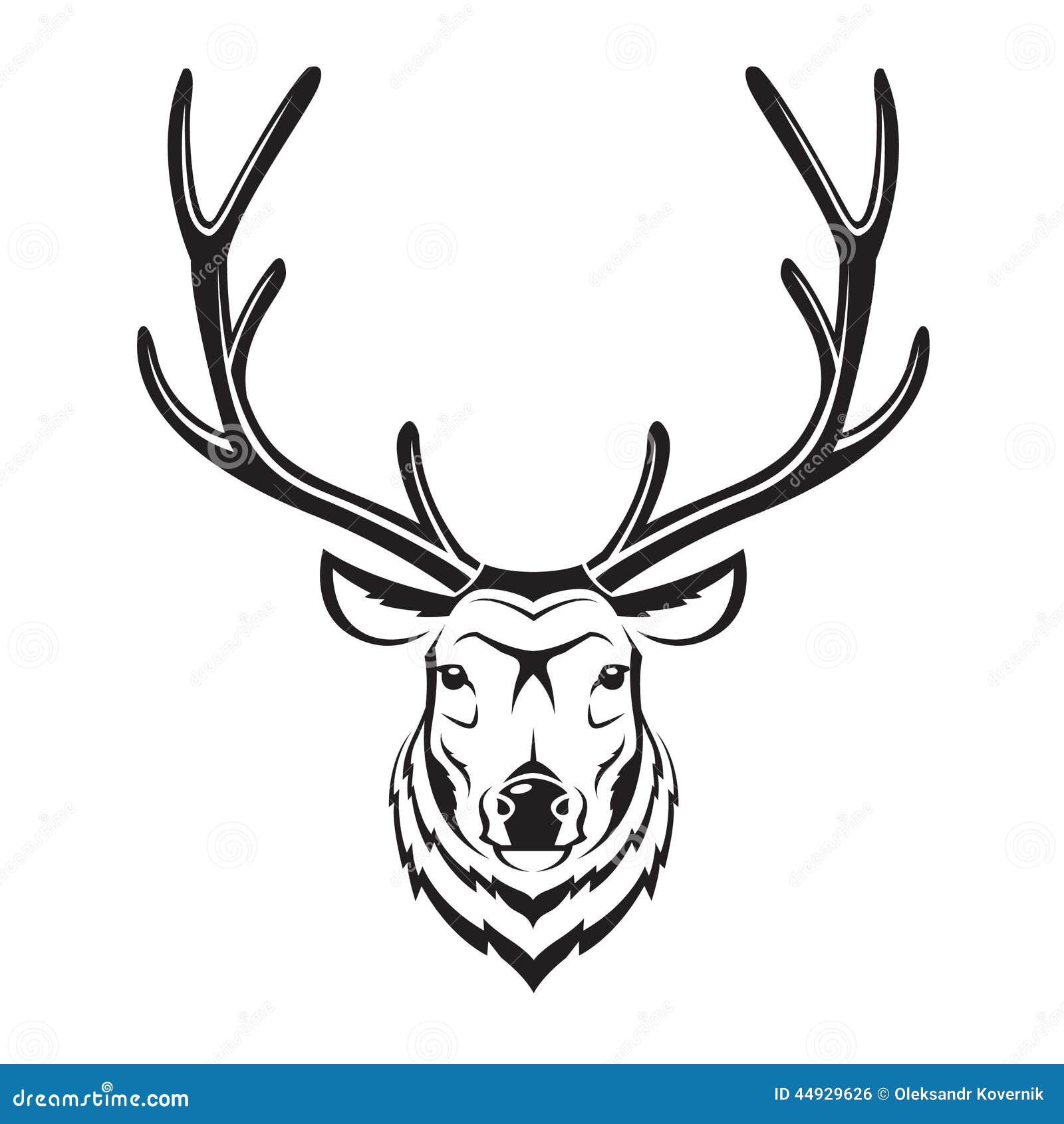 illustration stock tête de cerfs muns image