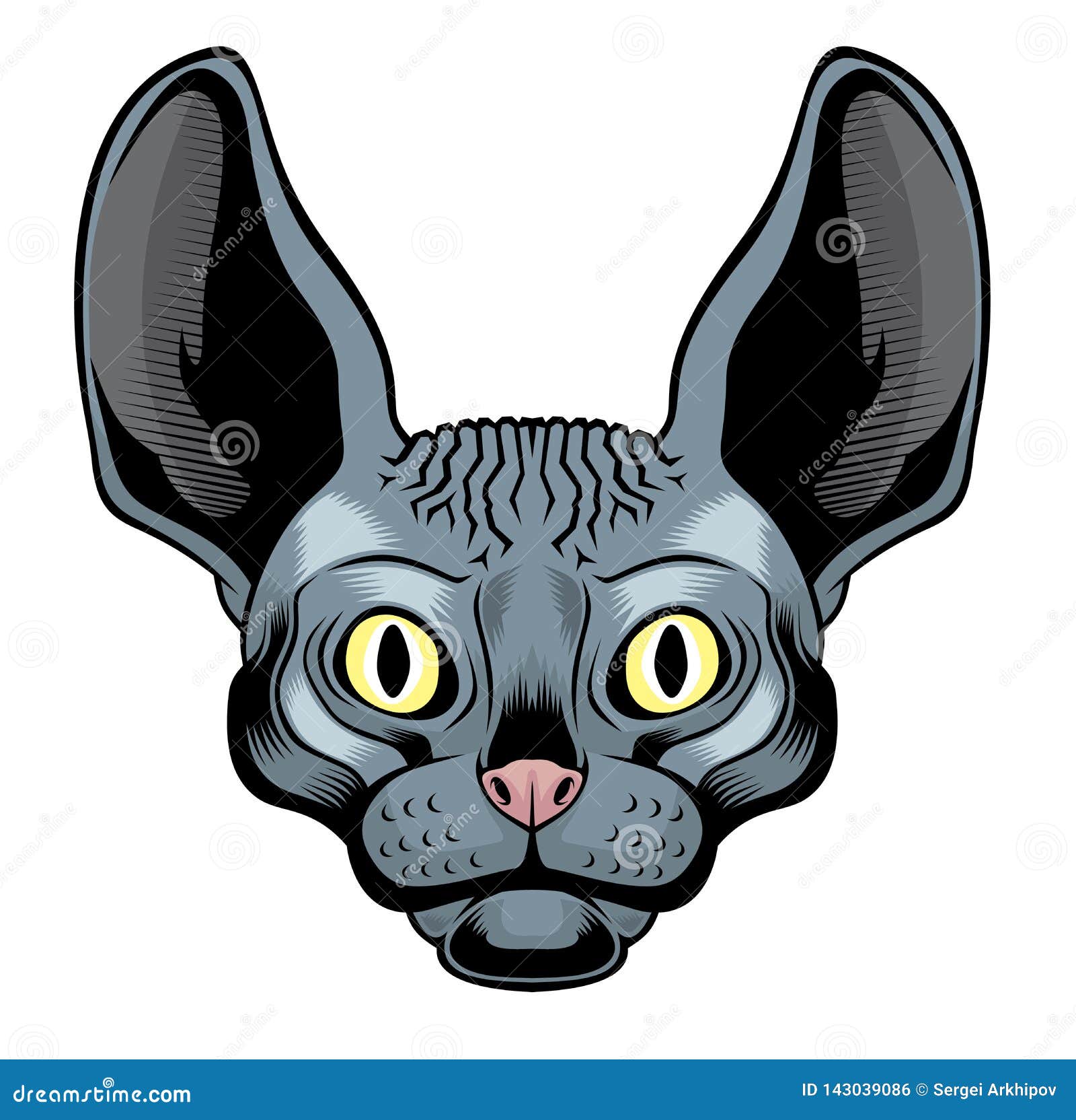 Tete De Chat De Sphinx Illustration De Vecteur Illustration Du Argent Tete De Chat De Sphinx Illustration De Vecteur Illustration Du Argent