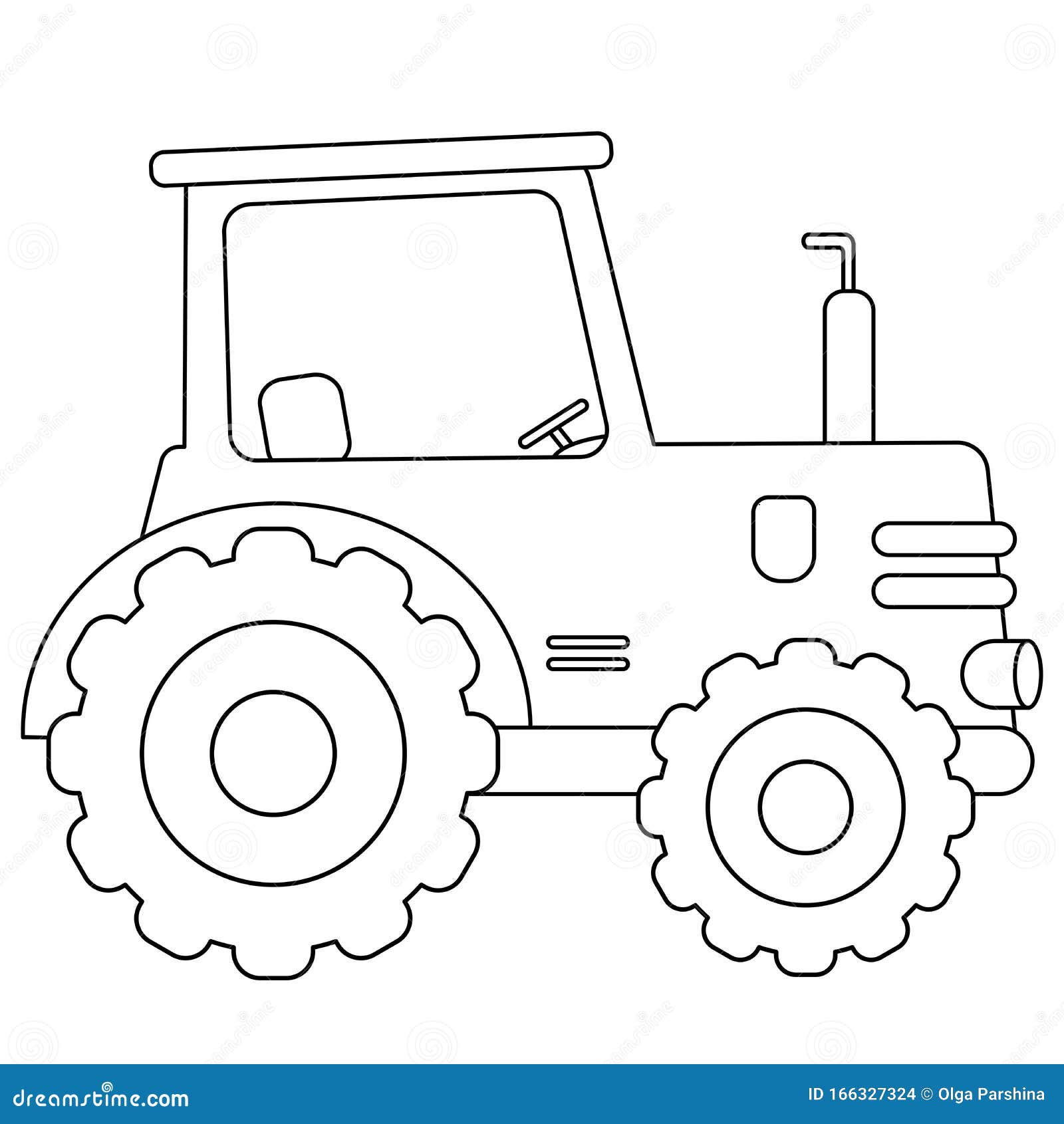 Desenho de Tractor agrícola para colorir