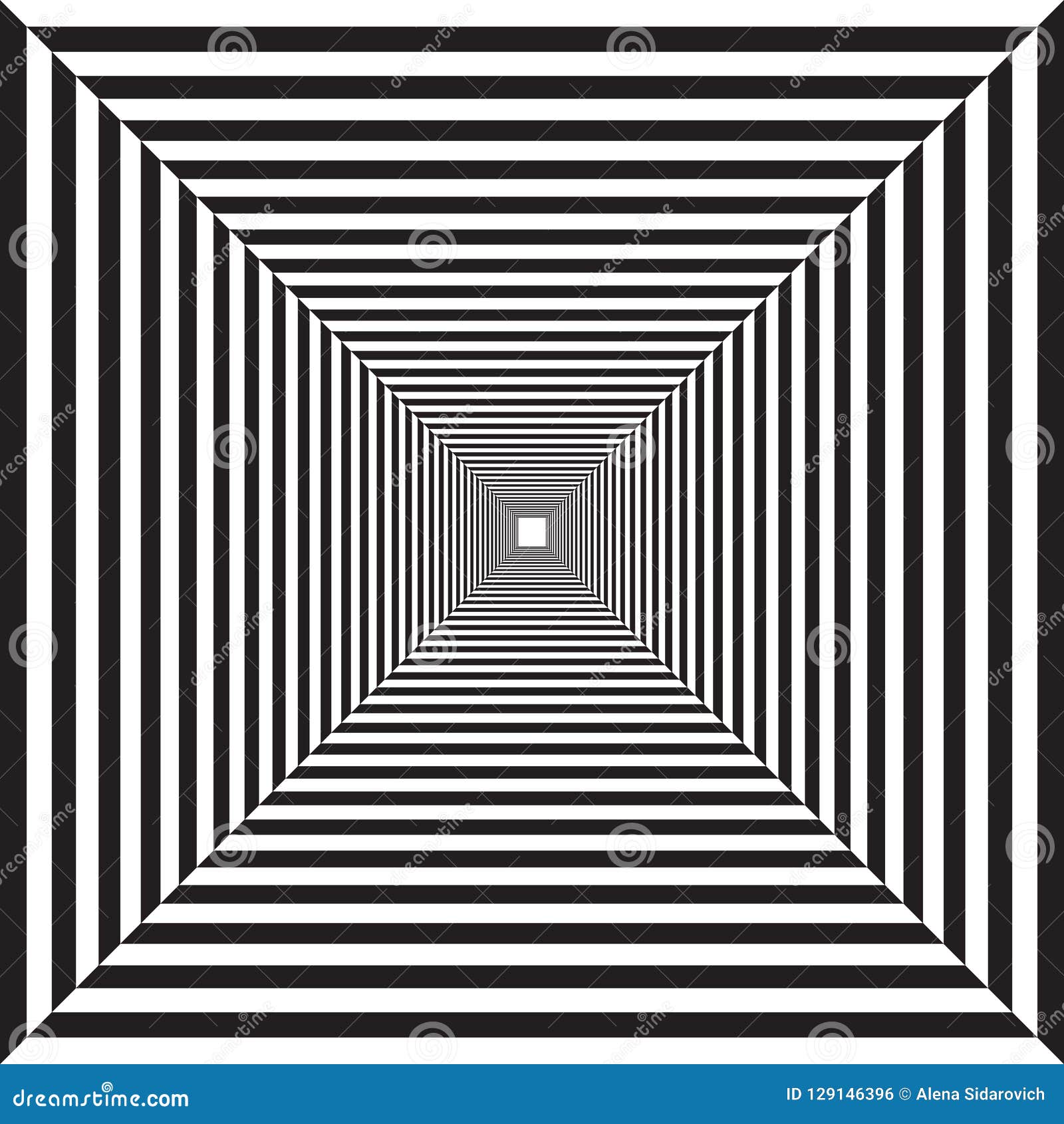 Túnel Rayado Geométrico, Dibujo Blanco Y Negro, Psicodélico Ilustración del  Vector - Ilustración de blanco, sencillo: 129146396
