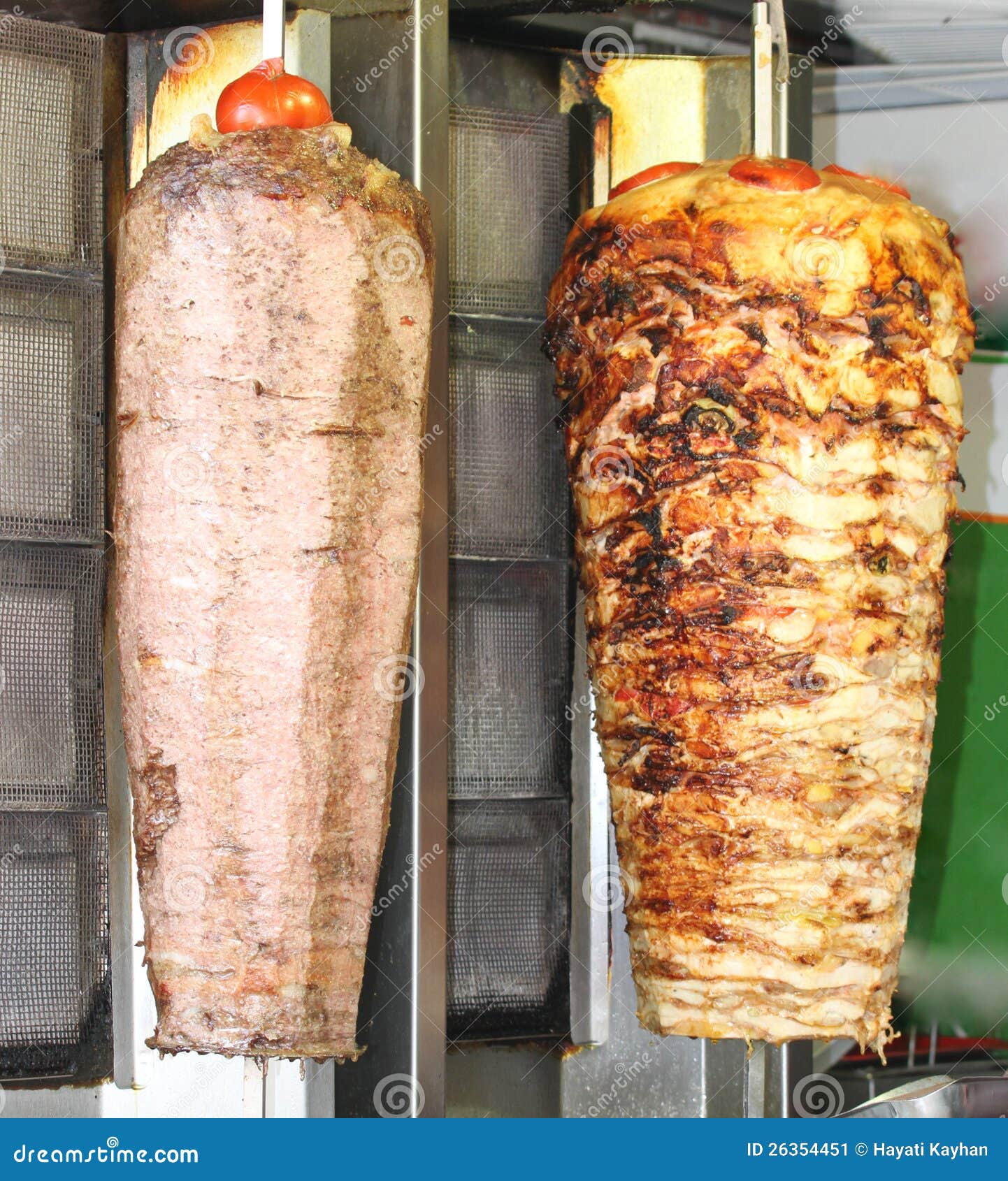 Türkisches Doner Kebab. Rindfleisch Und Huhn. Stockbild - Bild von ...