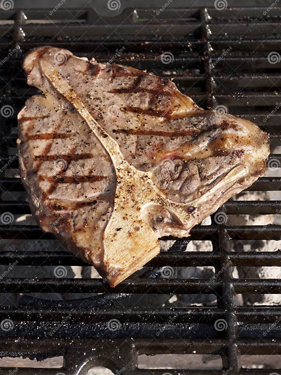 TBone on Grill stock photo. Image of hatch, grate, delicious 22314988