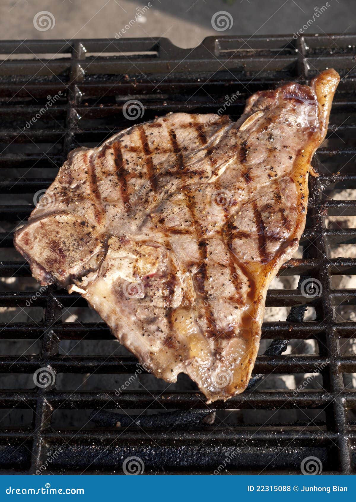 TBone on Grill stock photo. Image of cast, barbeque 22315088