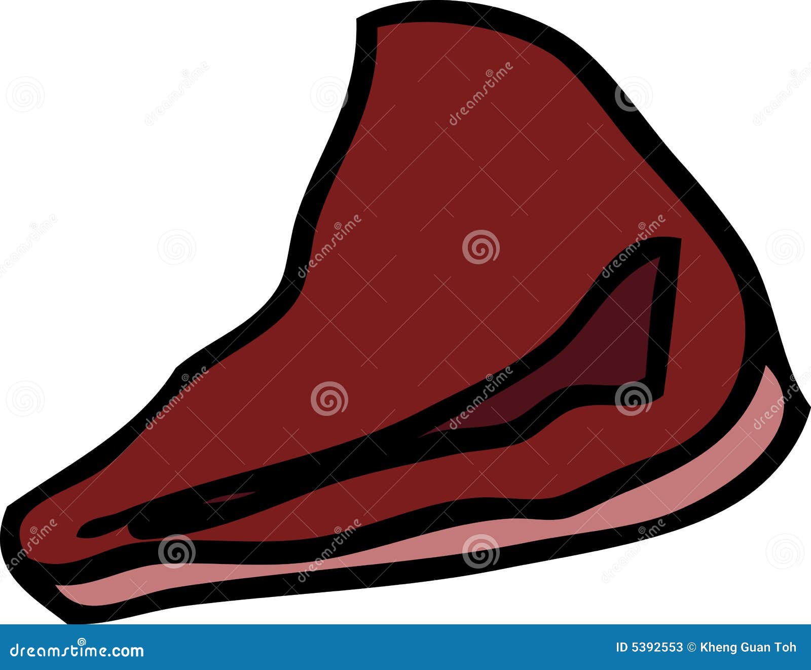 Tbone steak stock vector. Illustration of food, cartoony 5392553