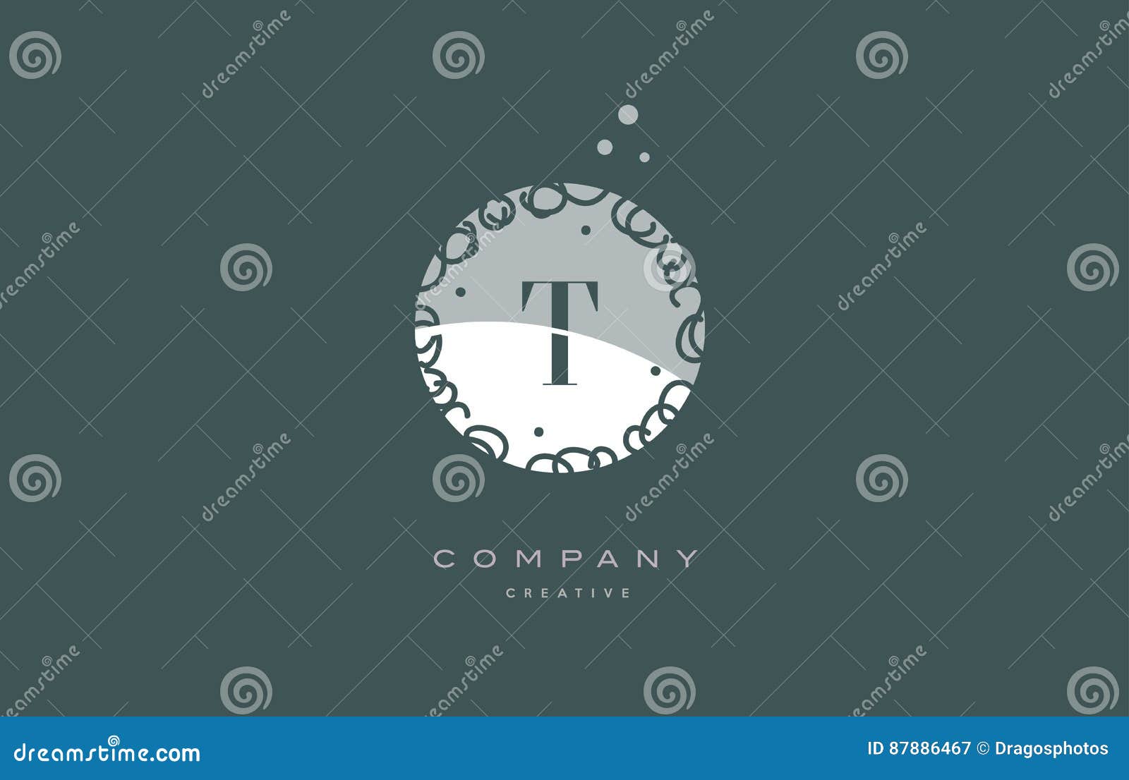 Download T Monogram Floral Green Alphabet Company Letter Logo Stock Vector - Illustration of typeface ...