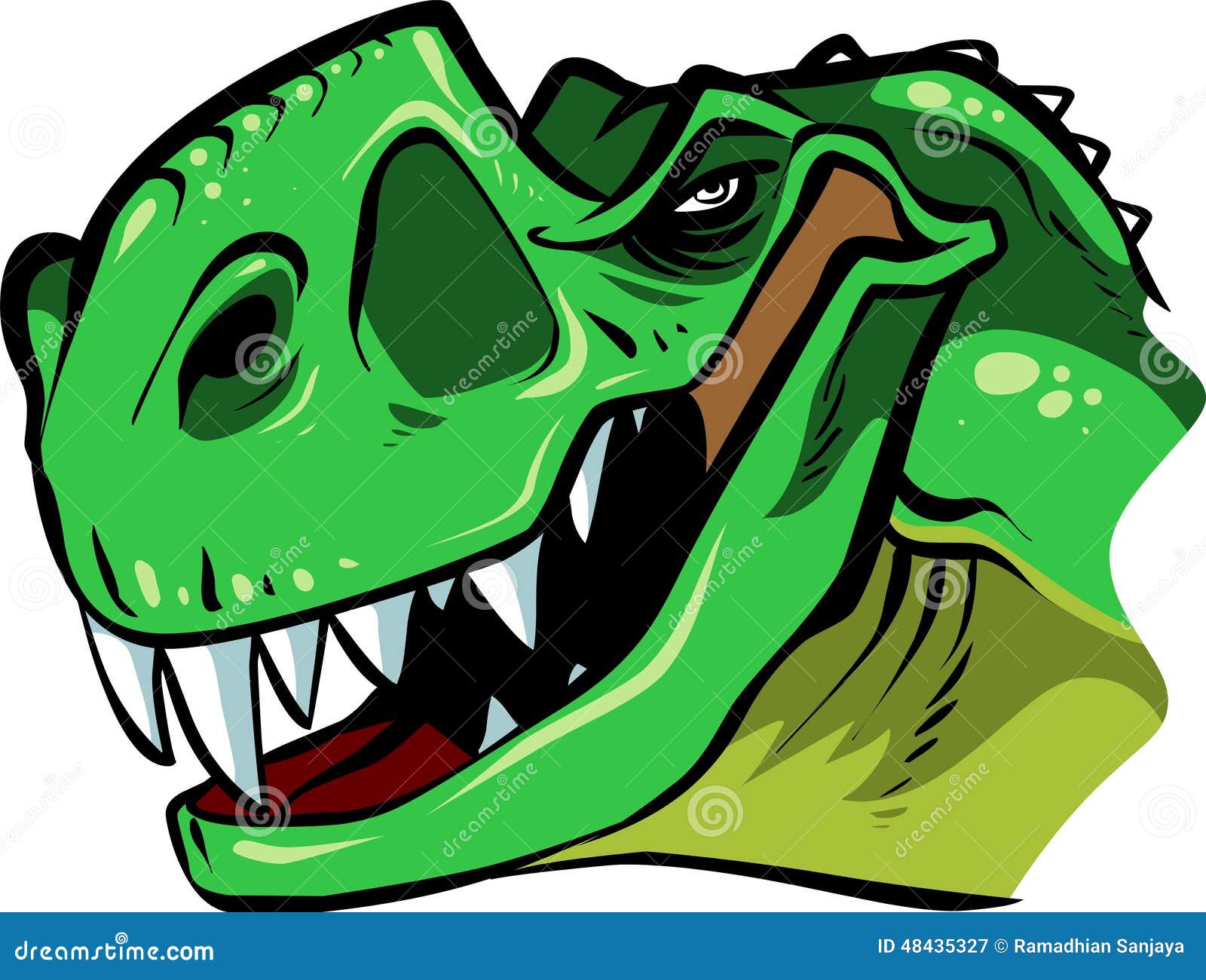 Trex head stock vector. Illustration of green, entertainment 48435327