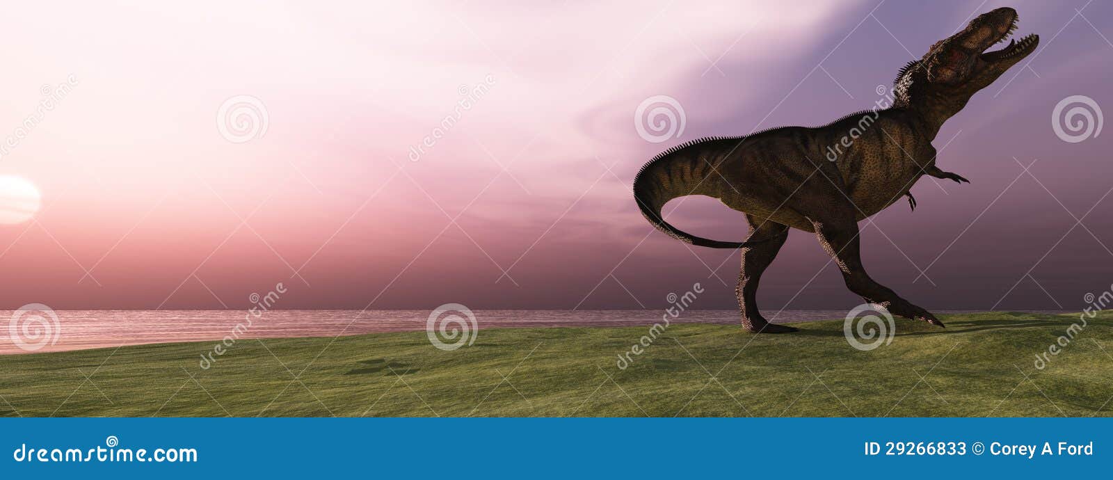 t-rex at sunrise