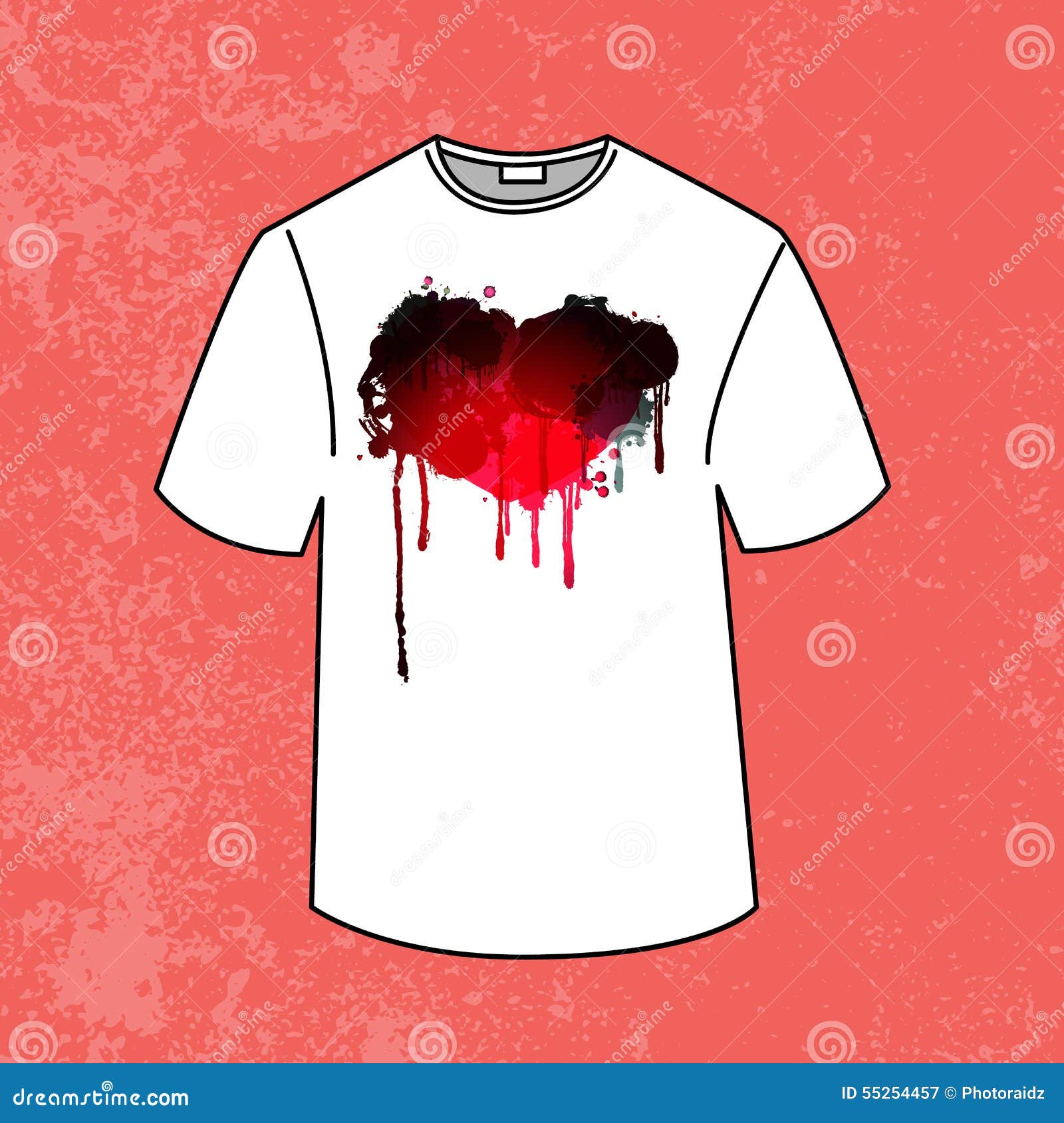 Tshirt Design Heart Template by Love Stock Illustration Illustration