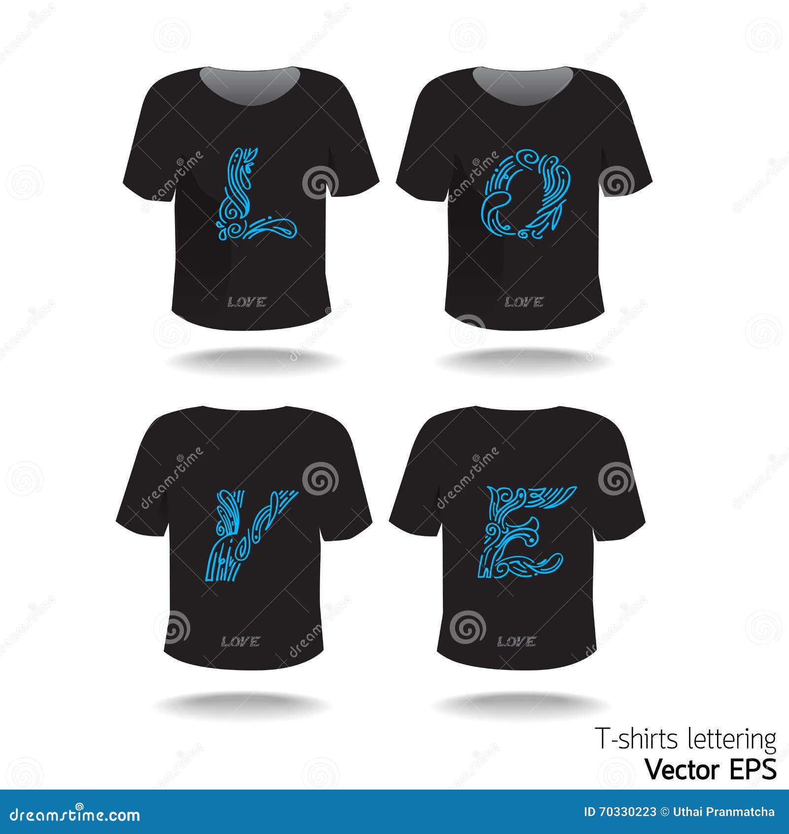T-shirt Design With Lettering-word. Stock Vector - Illustration of mock