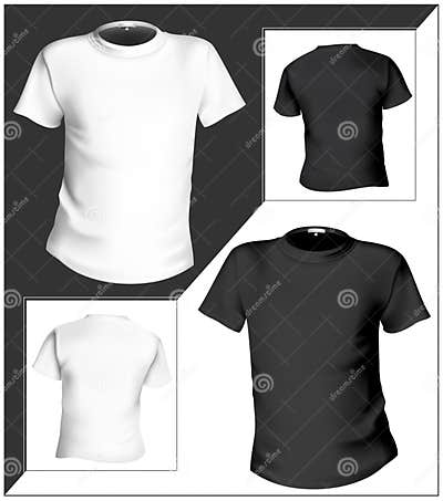 T-shirt Design Template (front & Back). Black and Stock Vector ...