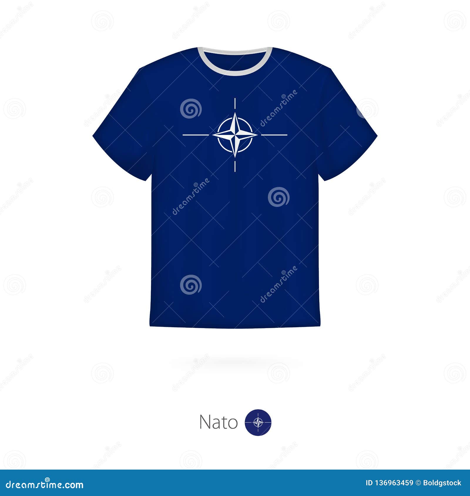 T-Shirt Entwurf Mit Flagge Von NATO Vektor Abbildung - Illustration von ...
