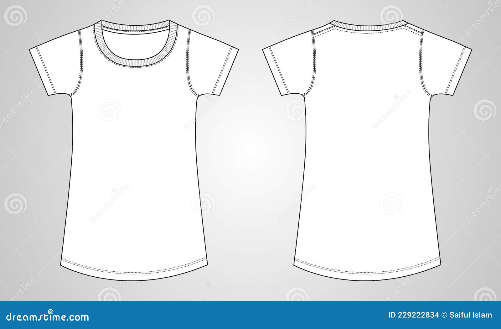 Vector fashion CAD t-shirt, women long sleeved... - Stock Illustration  [96336820] - PIXTA