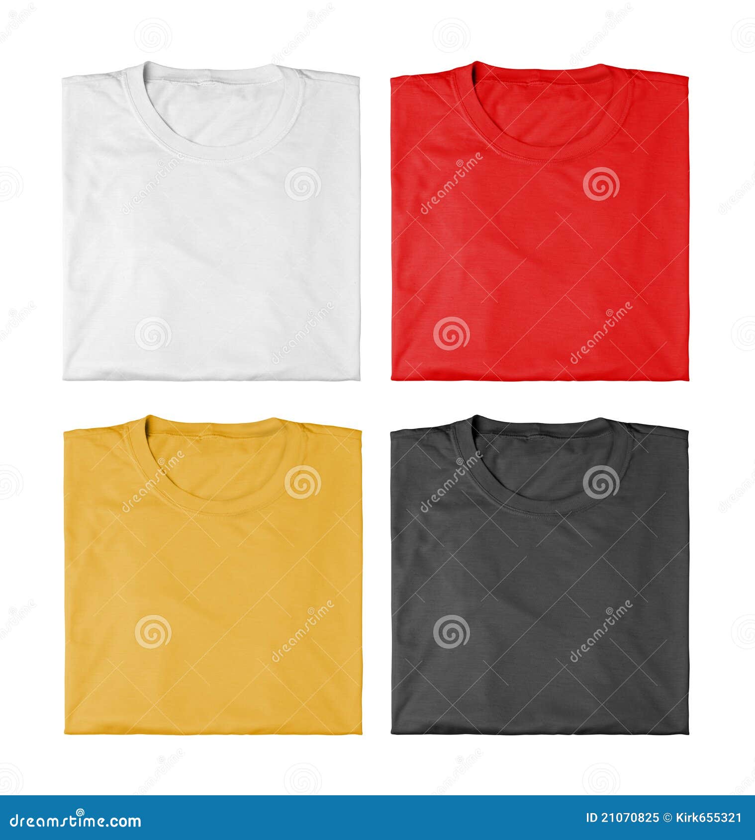 four t-shirts folded